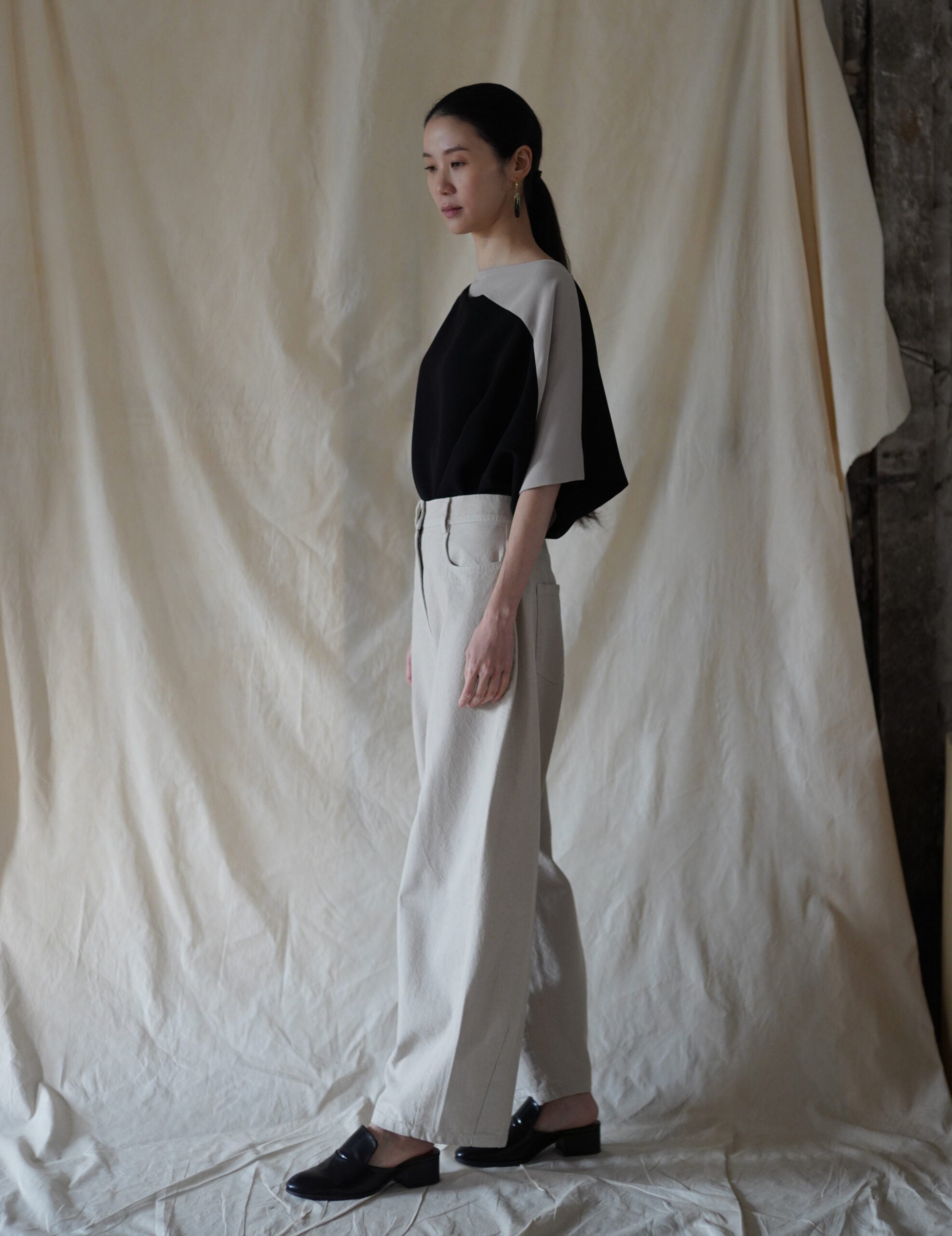 Pella Cotton Twill Pants・Stone Grey