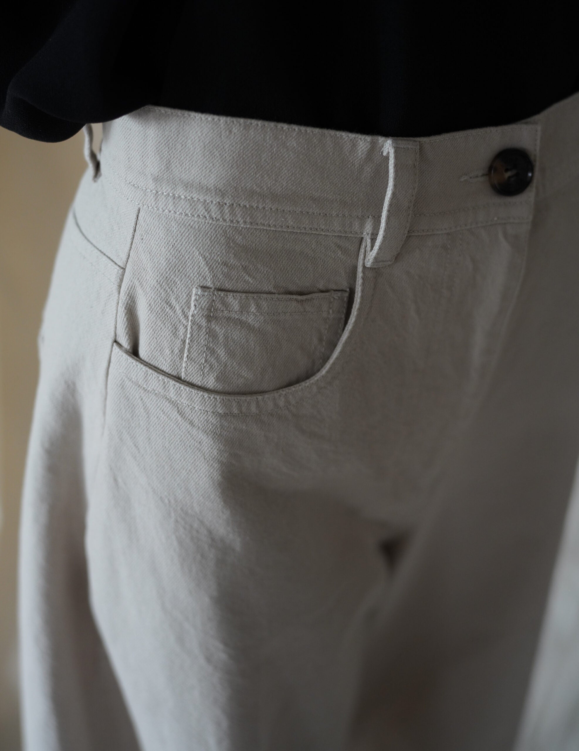 Pella Cotton Twill Pants・Stone Grey