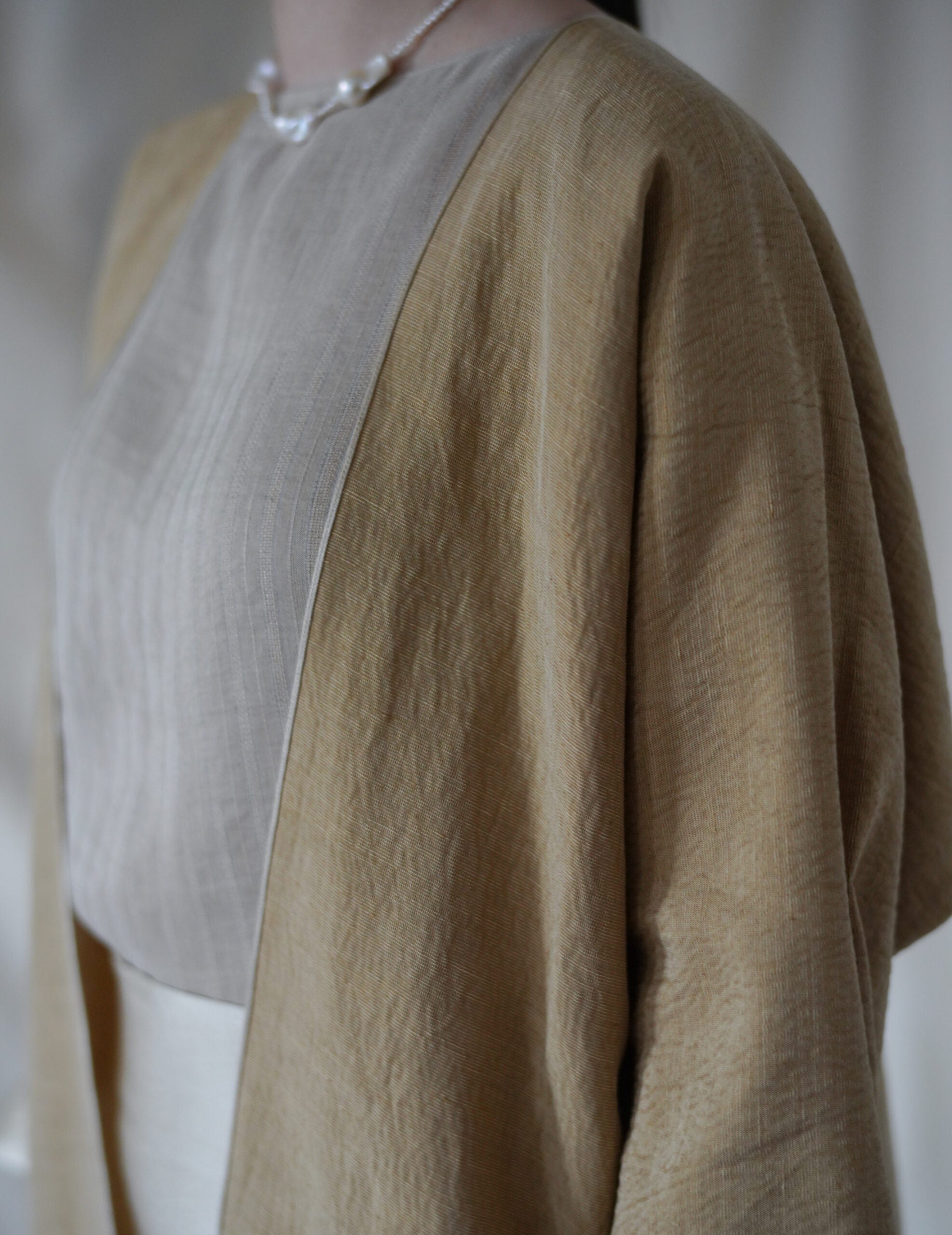  INGA 雙面穿著長外套・金米色