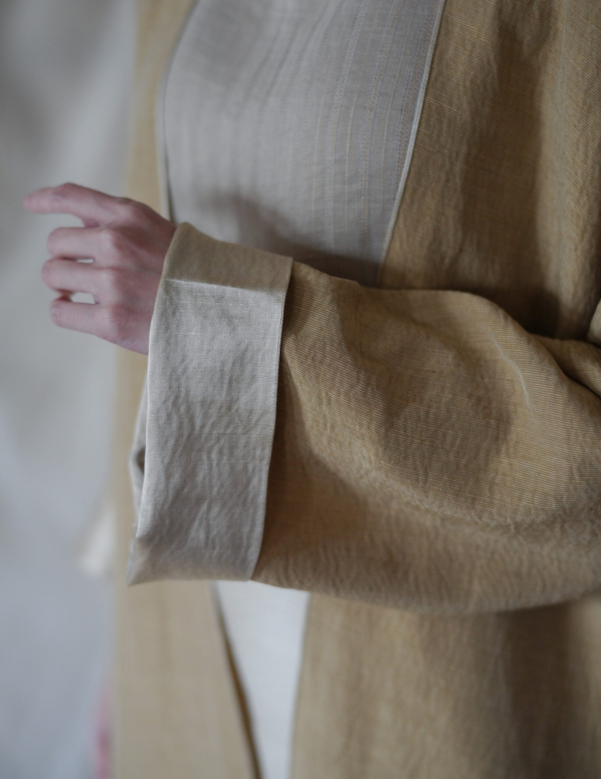  INGA 雙面穿著長外套・金米色