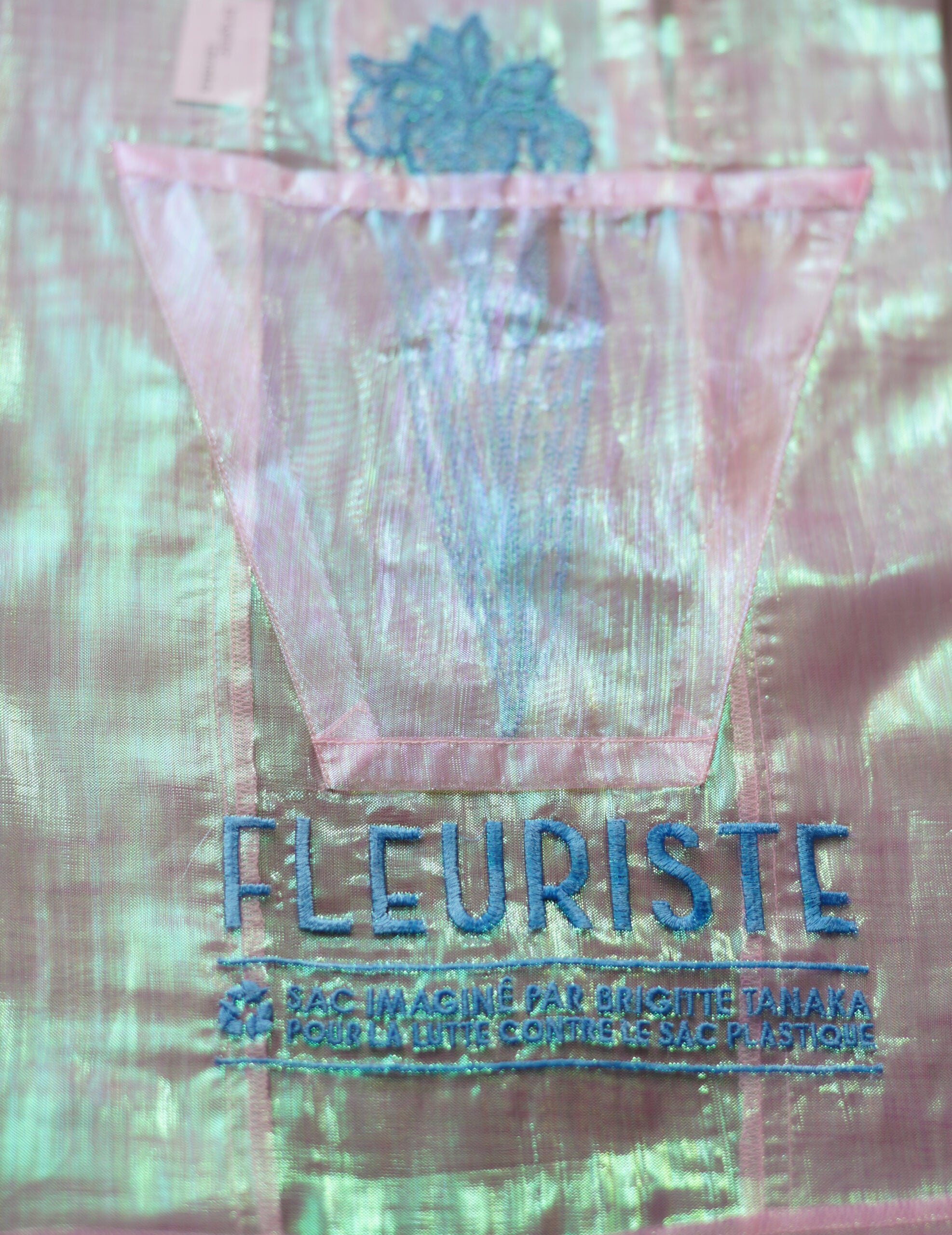 極光花藝刺繡歐根紗手袋