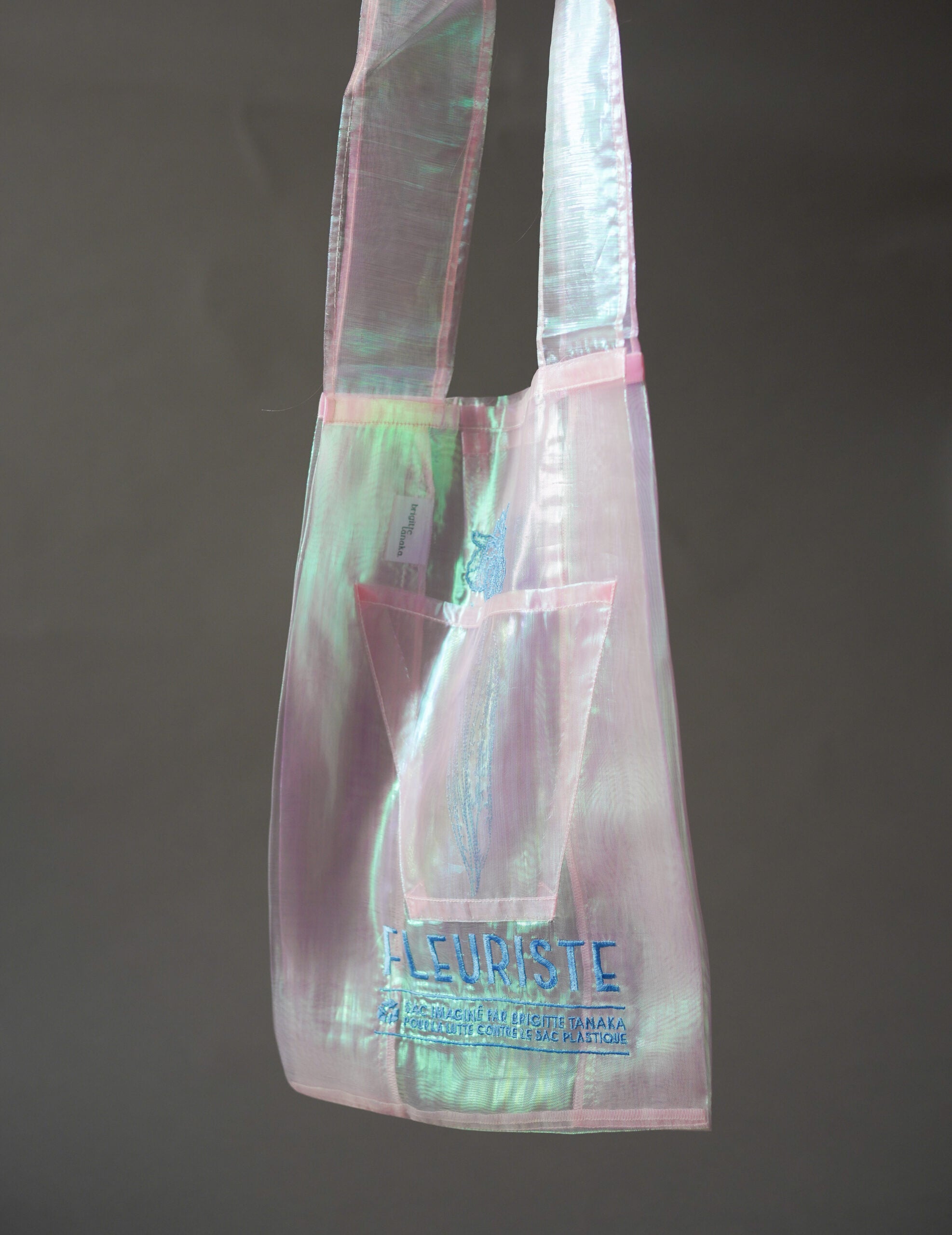 極光花藝刺繡歐根紗手袋