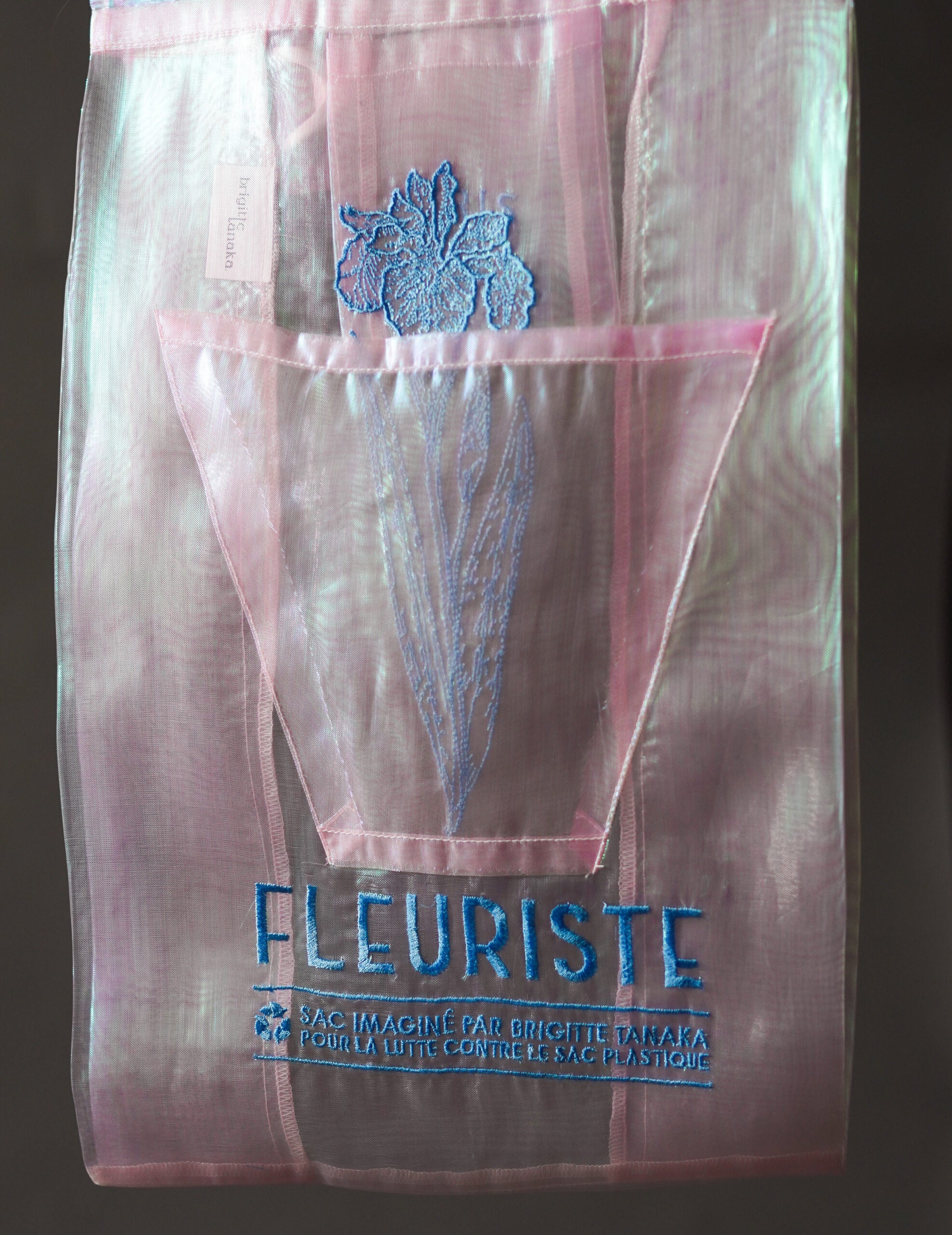 極光花藝刺繡歐根紗手袋