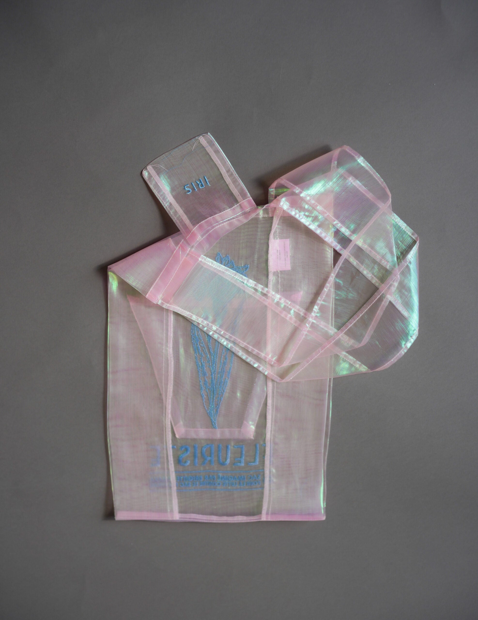 極光花藝刺繡歐根紗手袋