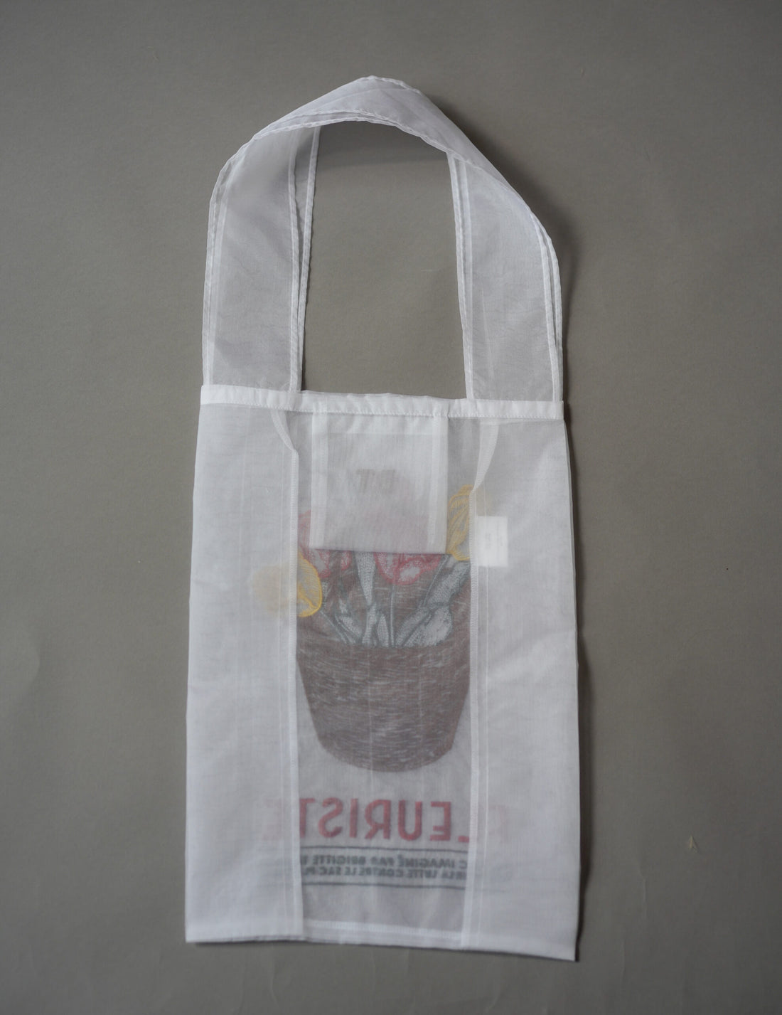 Florist Basket Embroidered Organza Bag