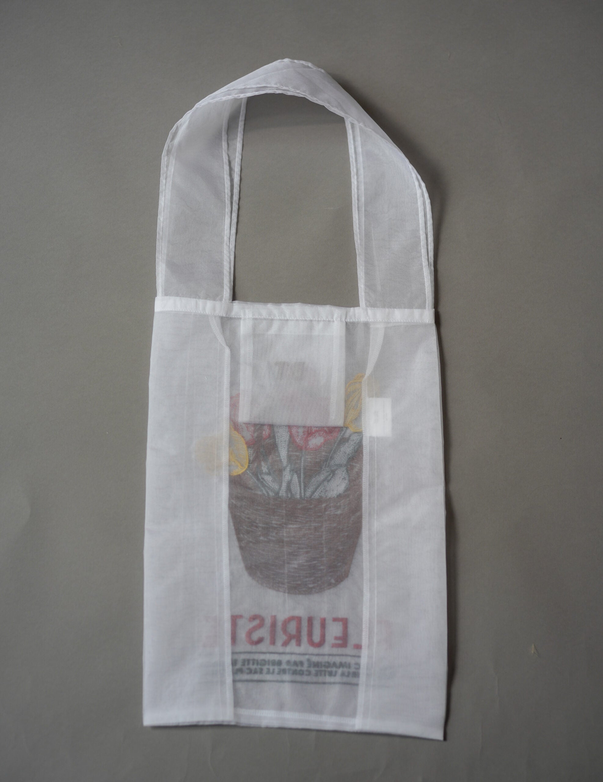 花籃刺繡歐根紗手袋