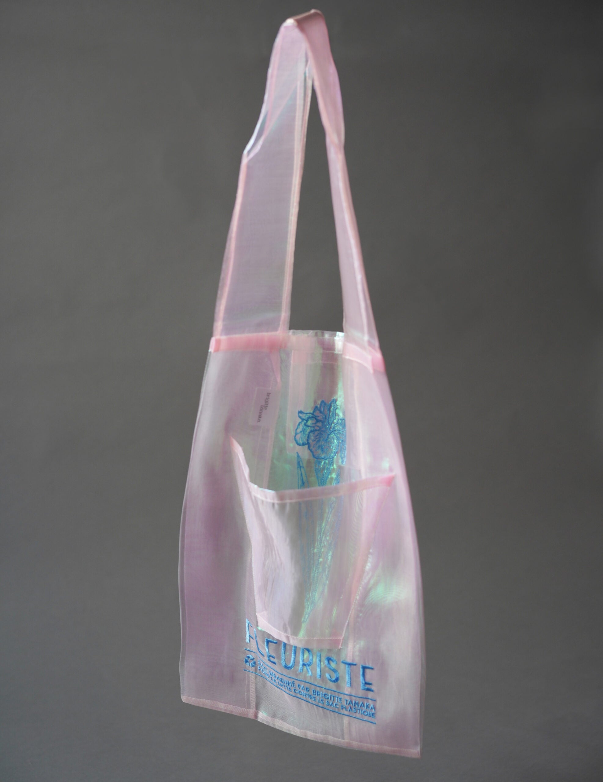 極光花藝刺繡歐根紗手袋