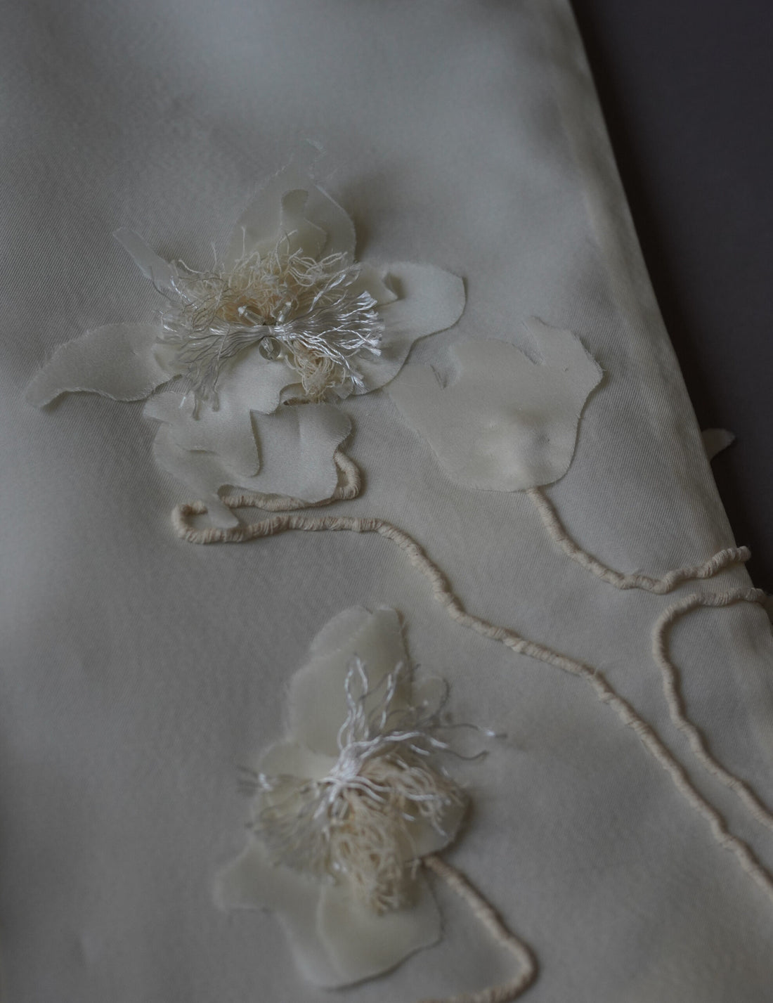 Atelier Noshie 立體花卉鉛筆裙・象牙色