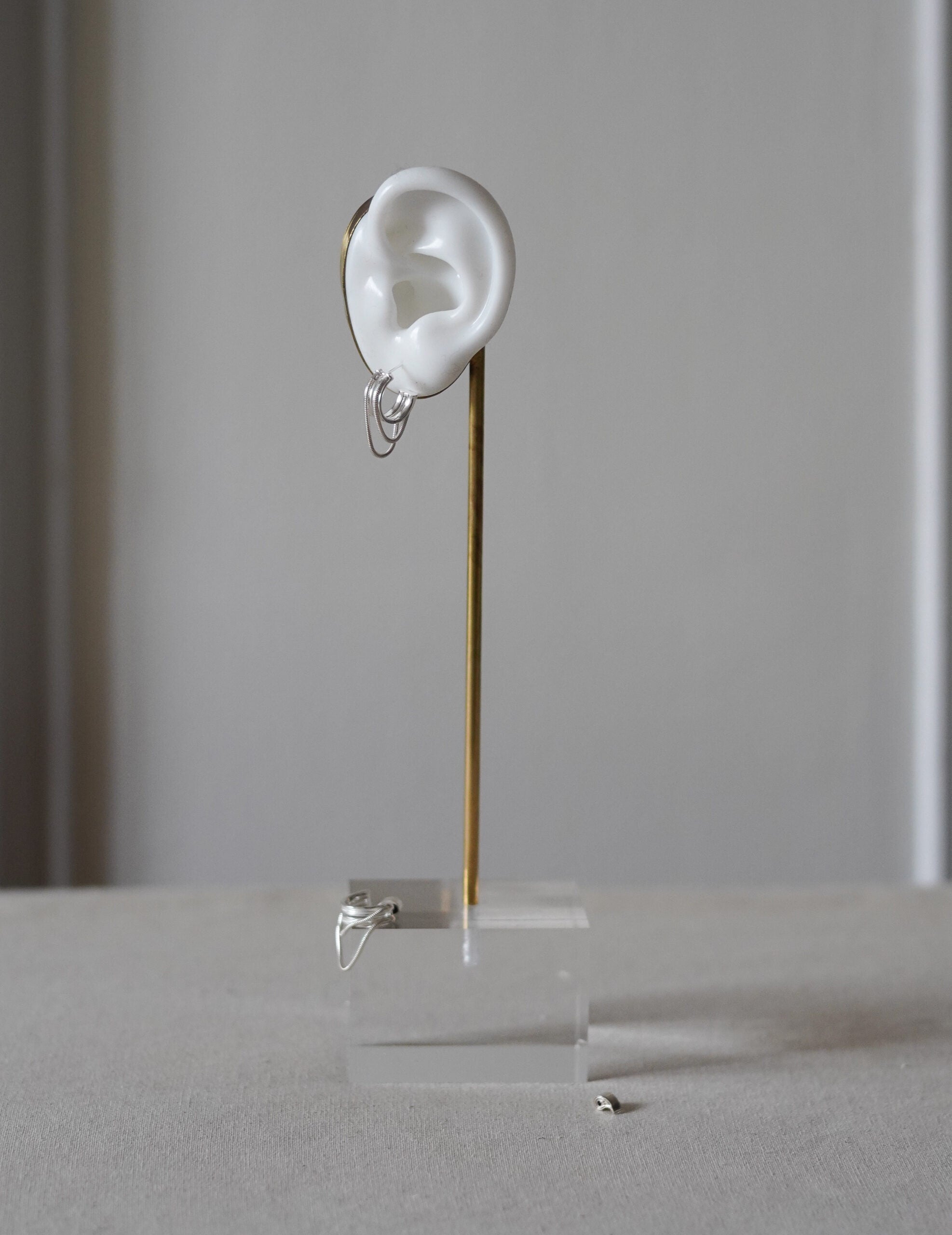 TWINKLER MINI DOUBLE 耳環・銀色