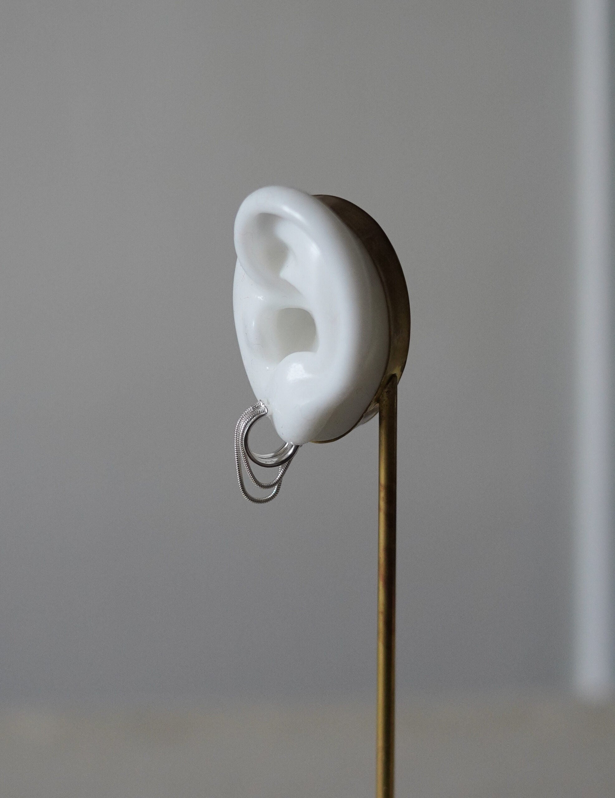 TWINKLER MINI DOUBLE 耳環・銀色