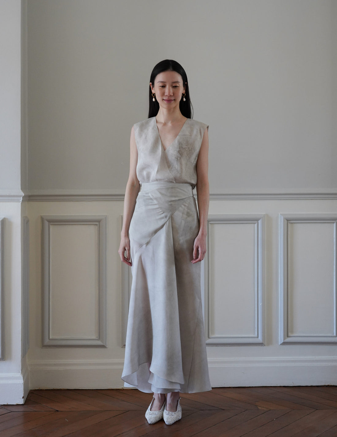 Dali Silk Top・Fade Ash