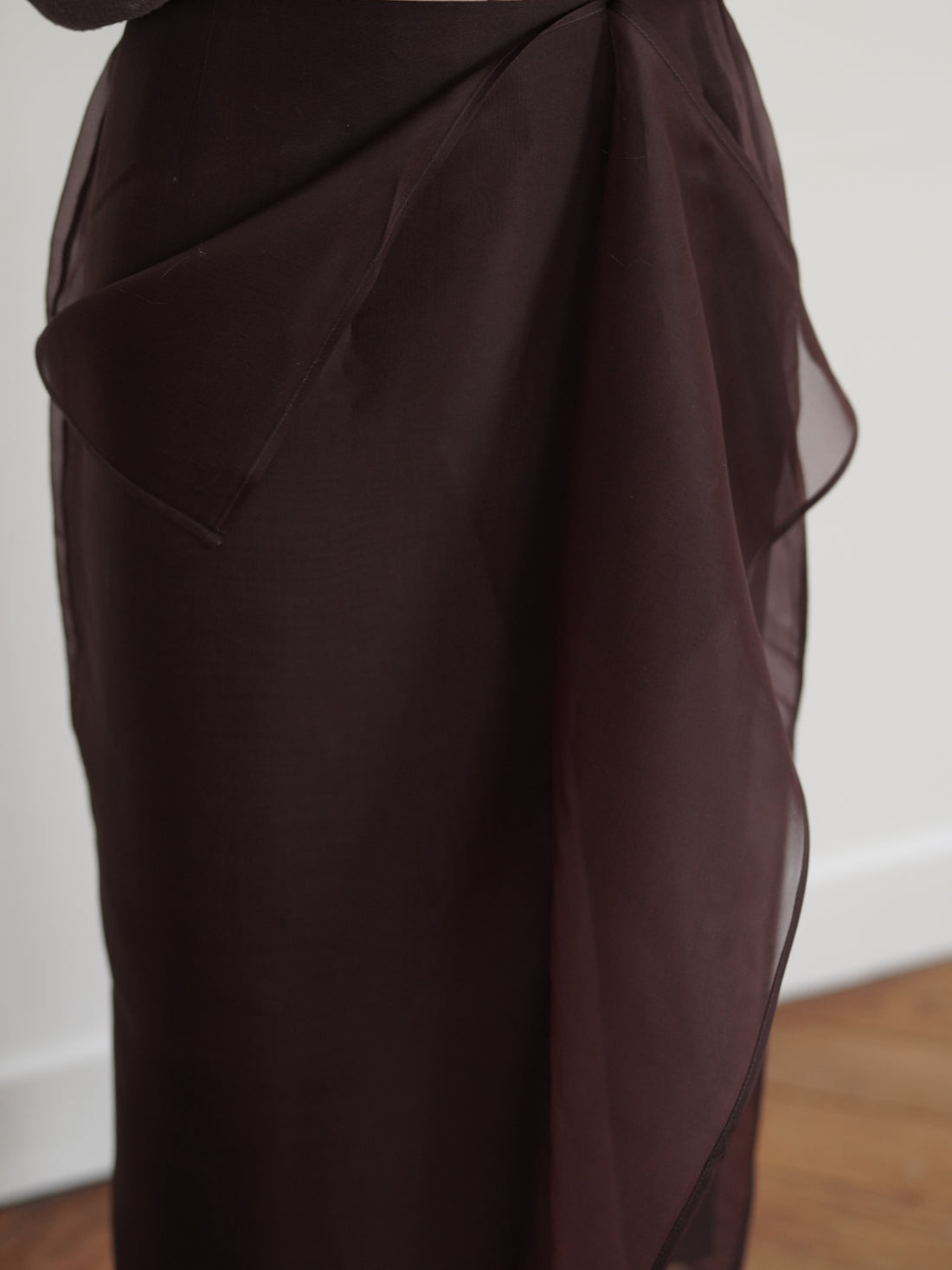 Niri Silk Organza Skirt・Fig