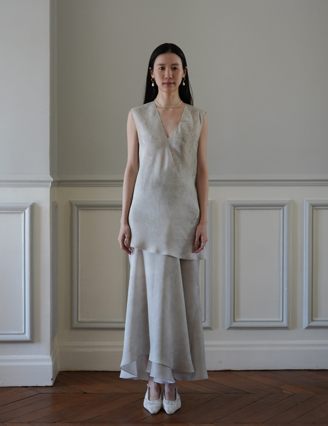 Dali Silk Top・Fade Ash