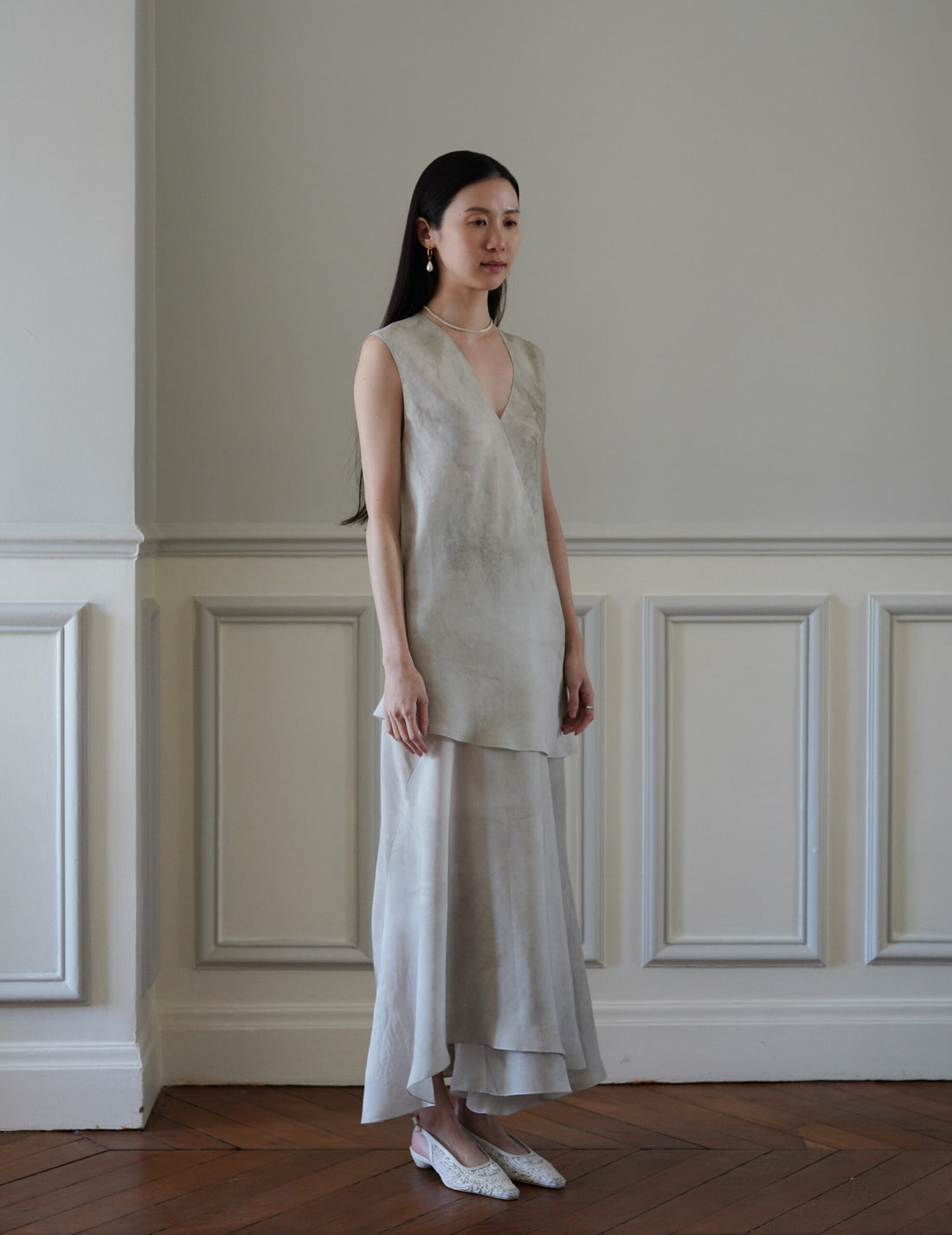 Dali Silk Top・Fade Ash