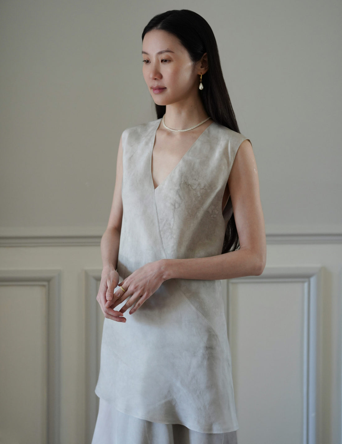 Dali Silk Top・Fade Ash