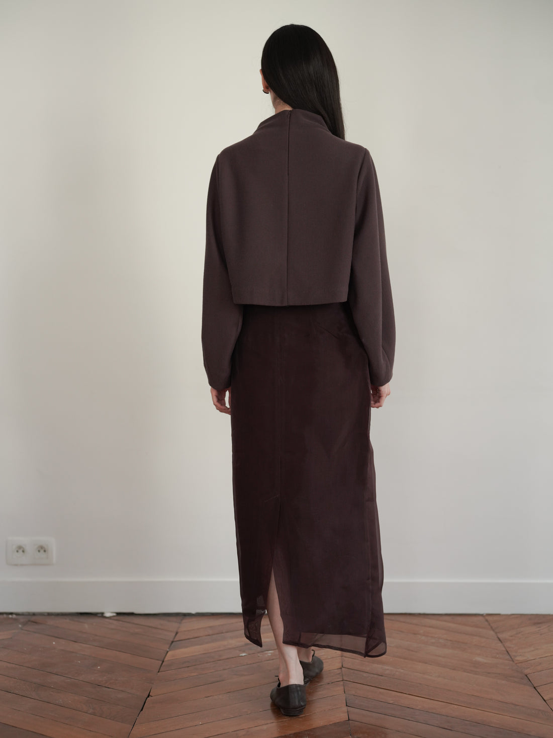 Niri Silk Organza Skirt・Fig