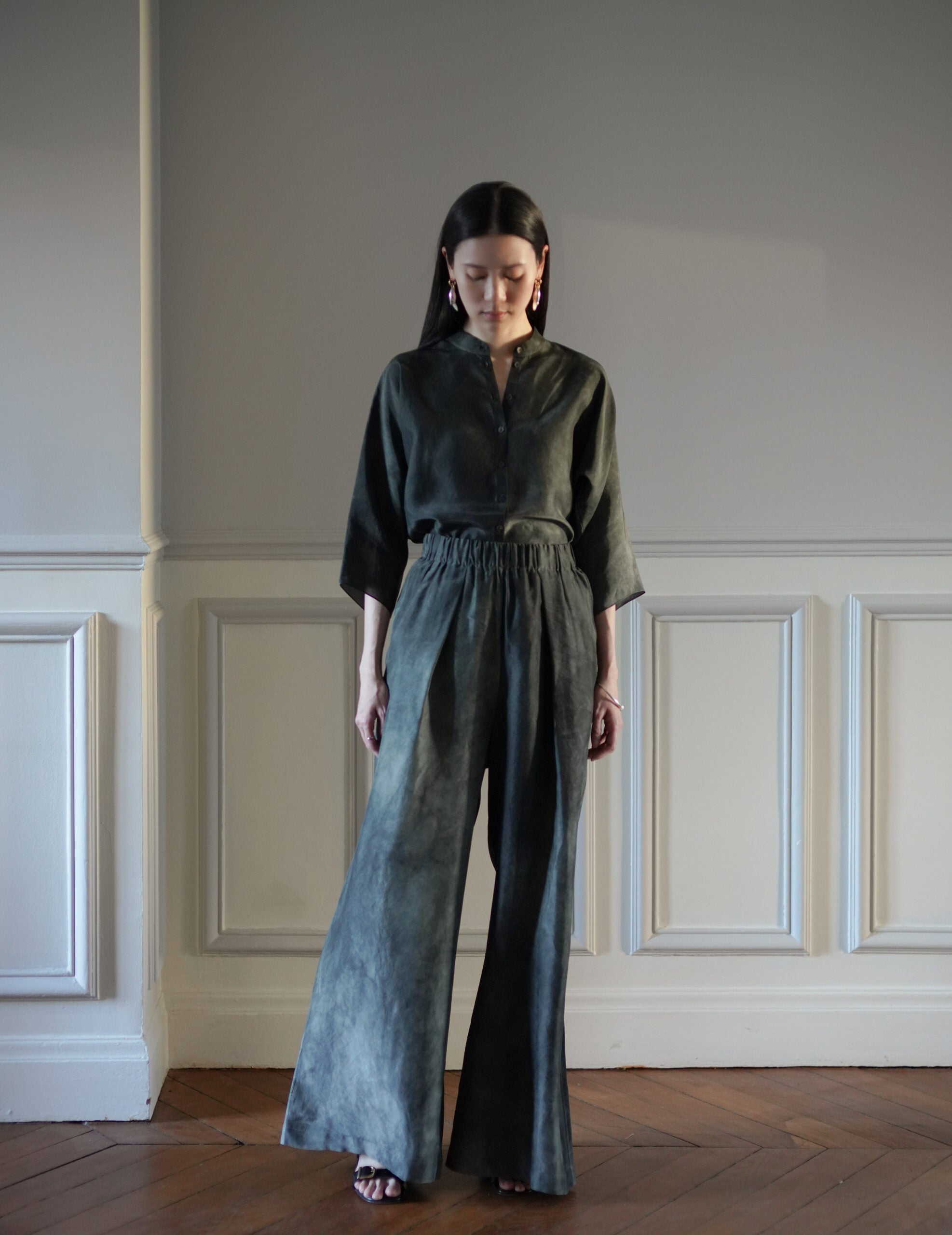 Dali 寬褲・煙藍色