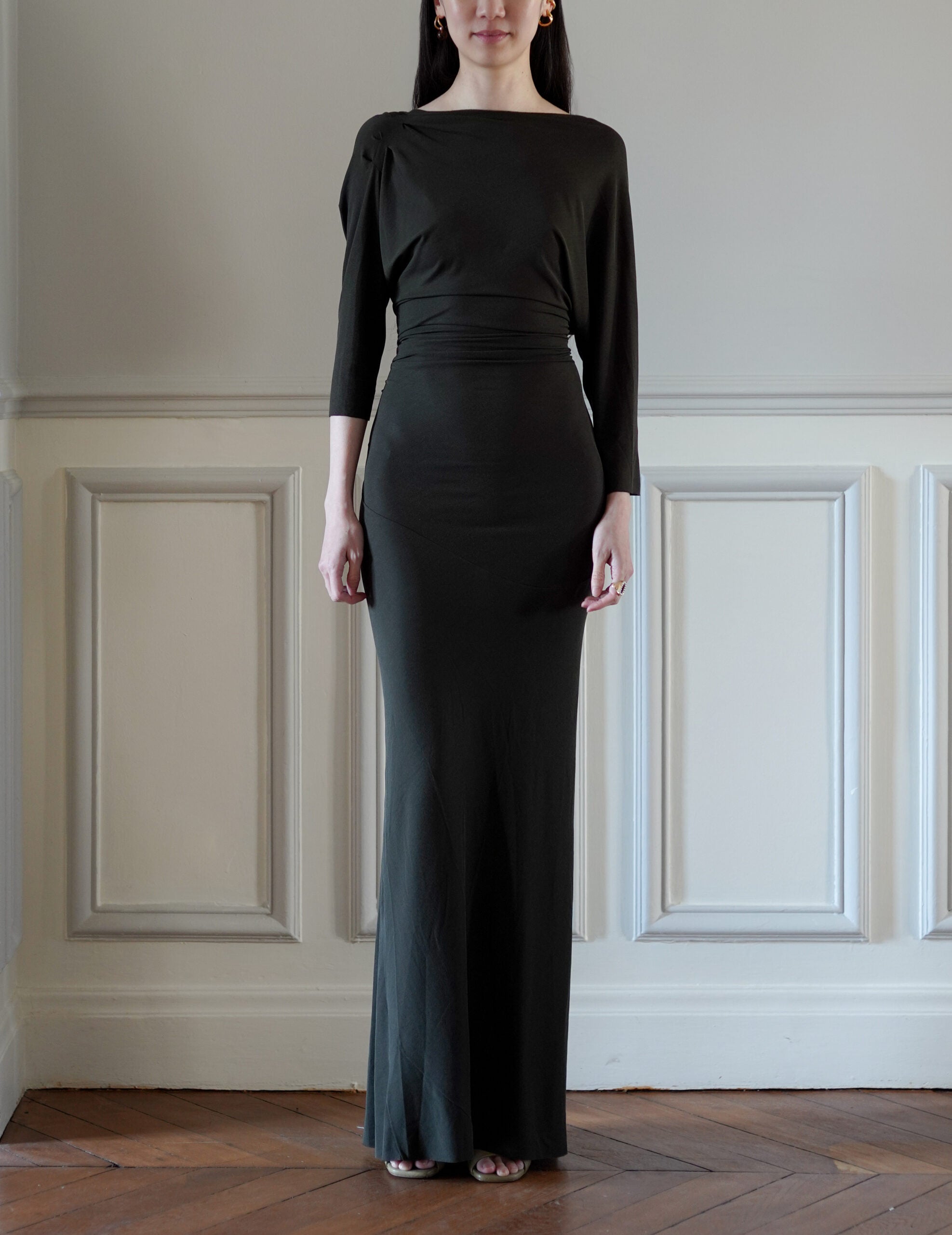 Anghela 洋裝・墨綠色