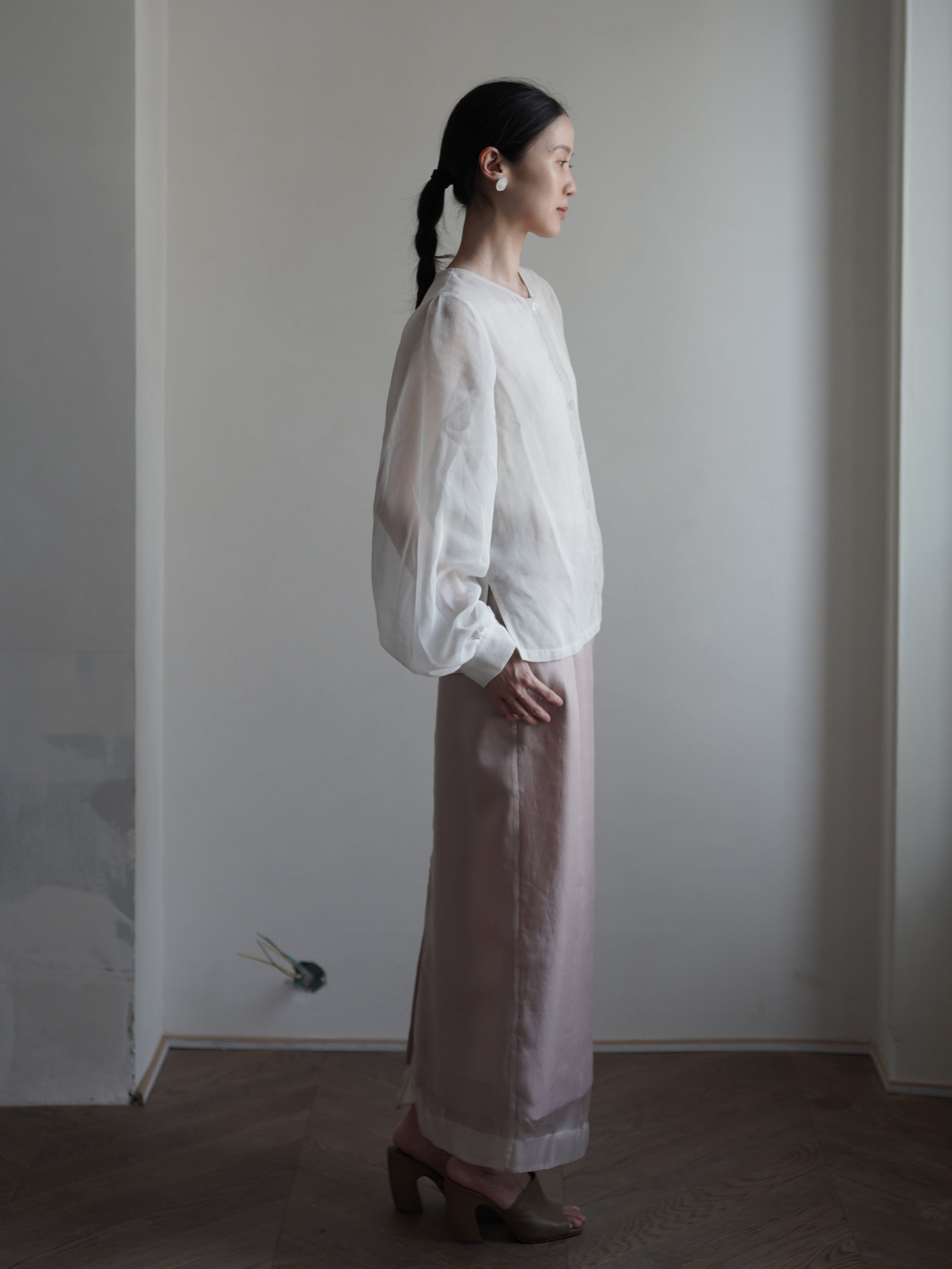 Reversible Puff Sleeve Top・Beige