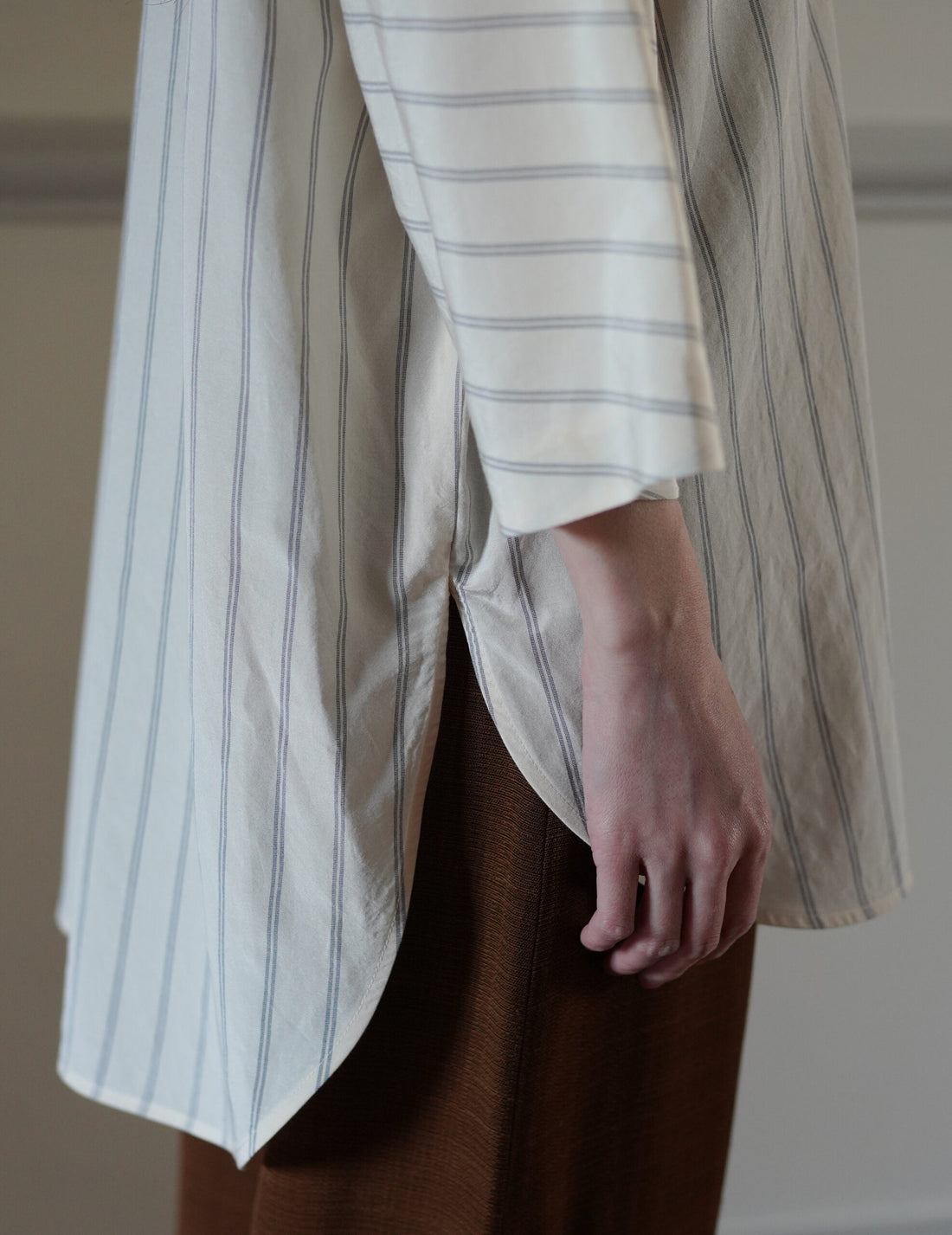3/4 Sleeve Shirt・Ivory White