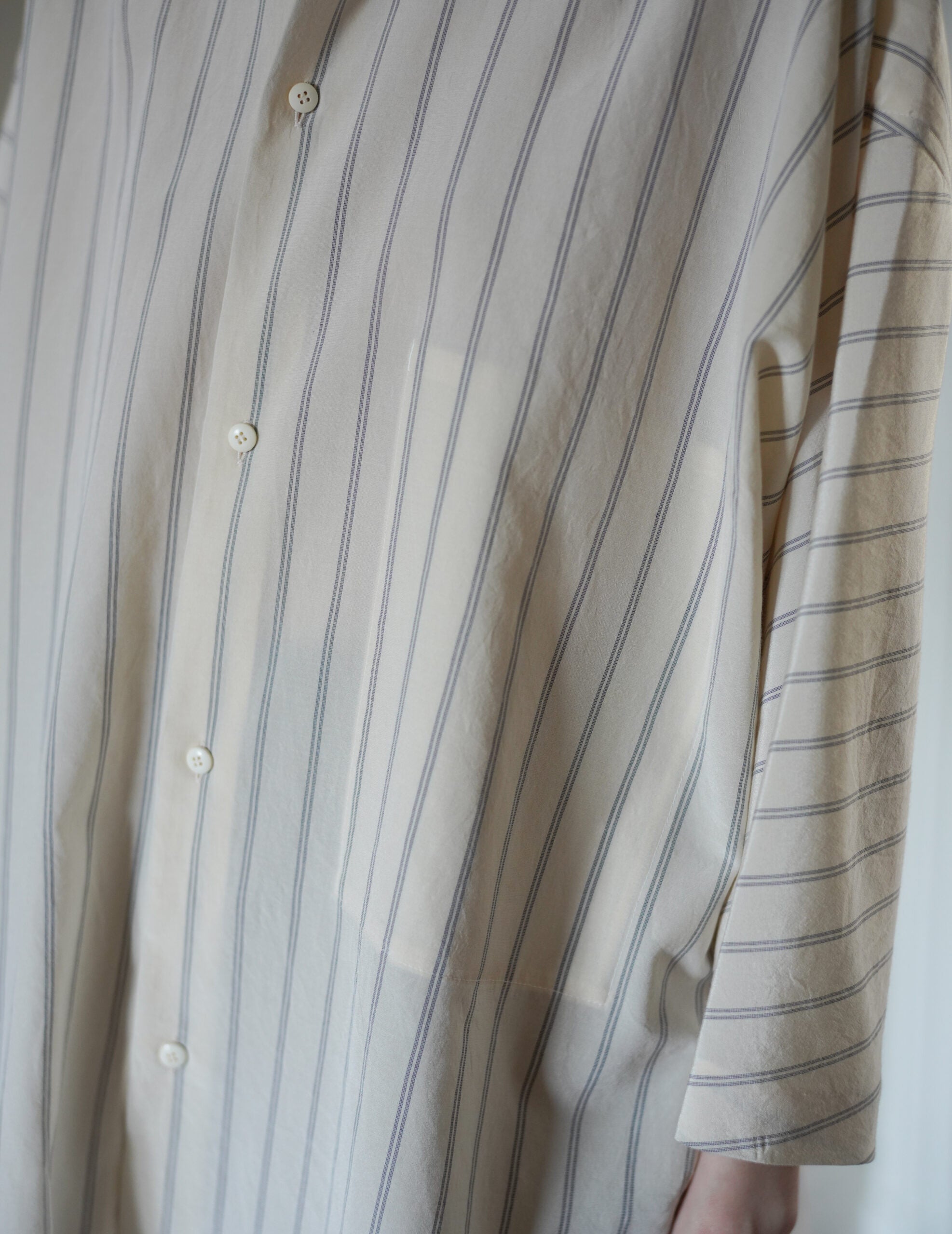 3/4 Sleeve Shirt・Ivory White