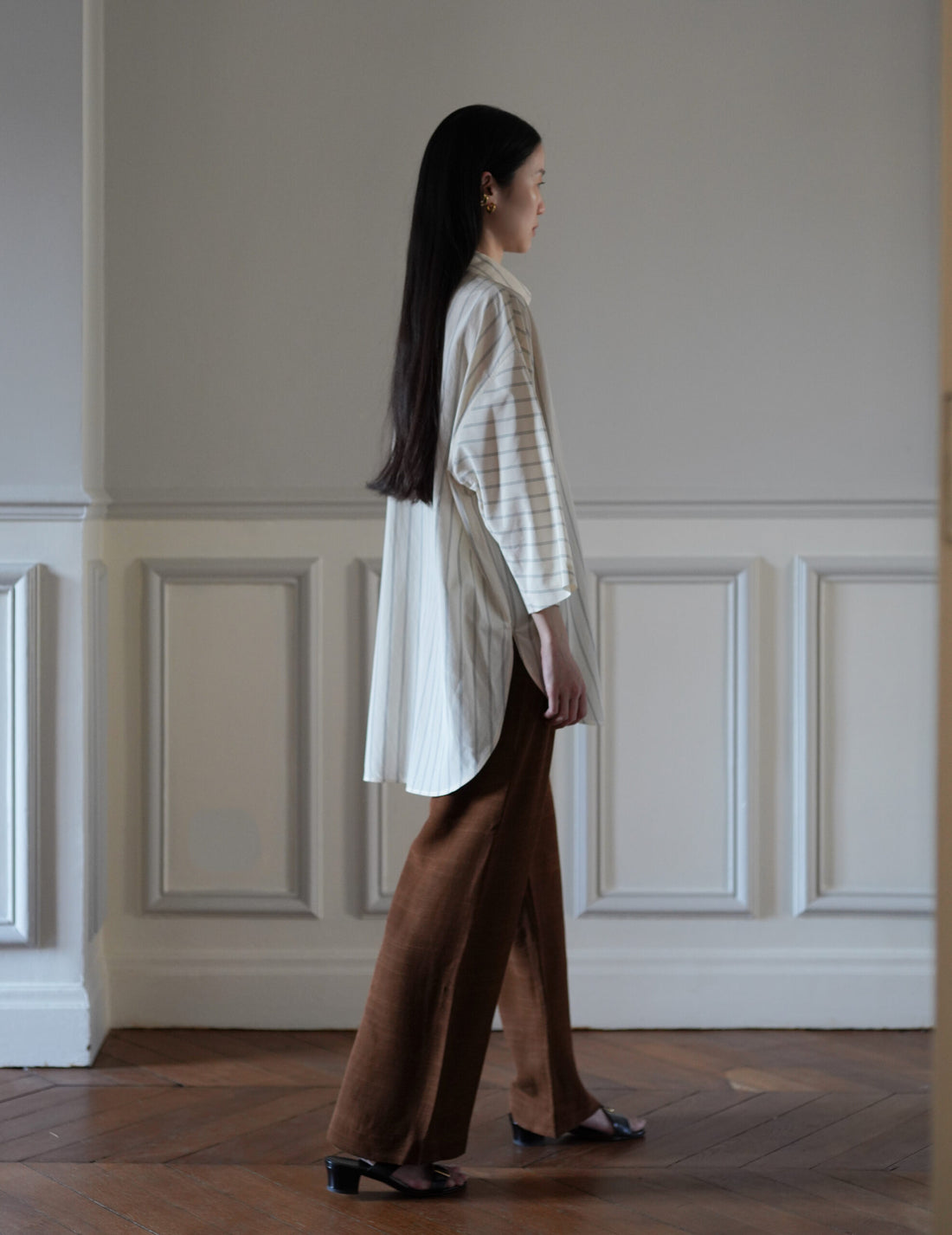 3/4 Sleeve Shirt・Ivory White