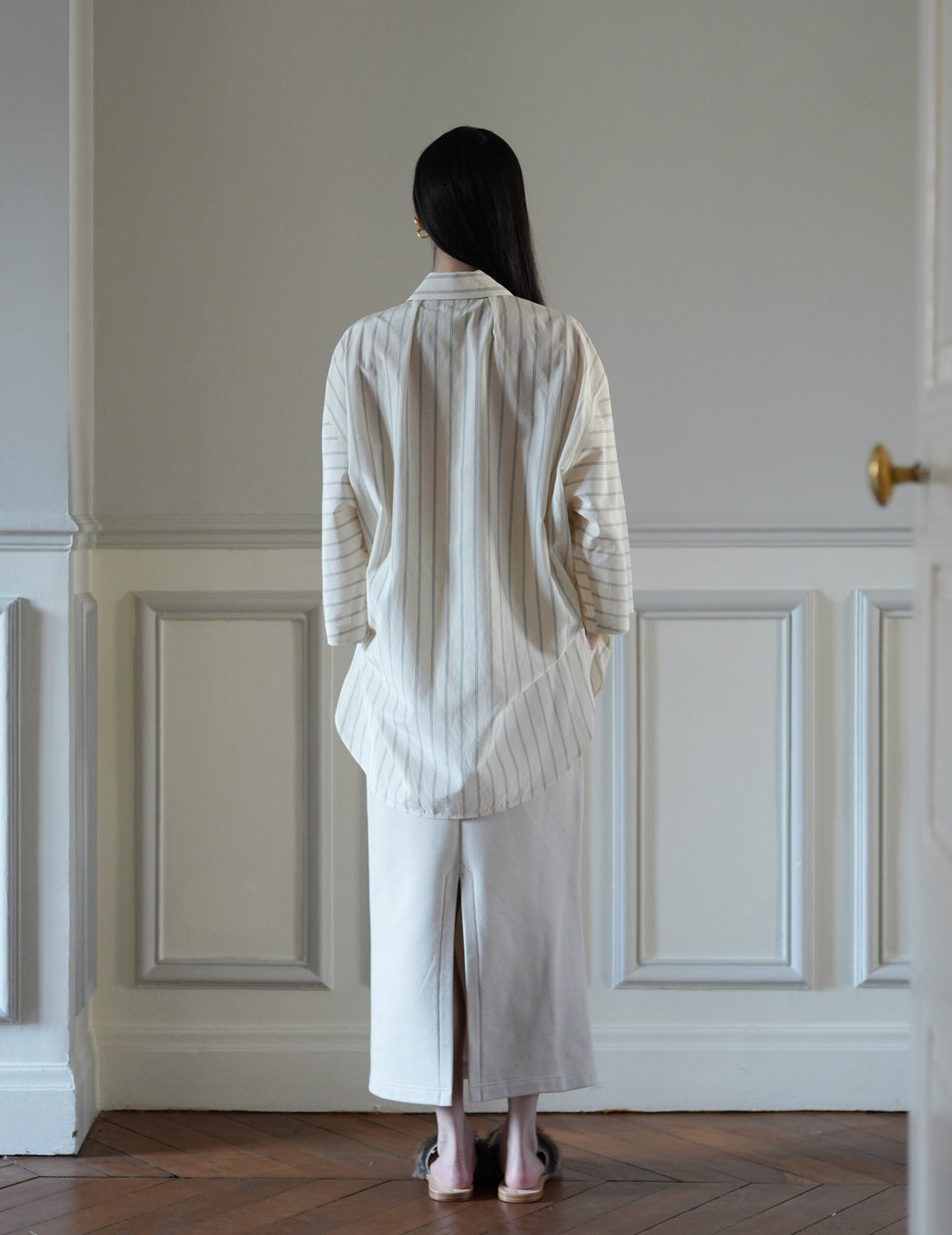 3/4 Sleeve Shirt・Ivory White