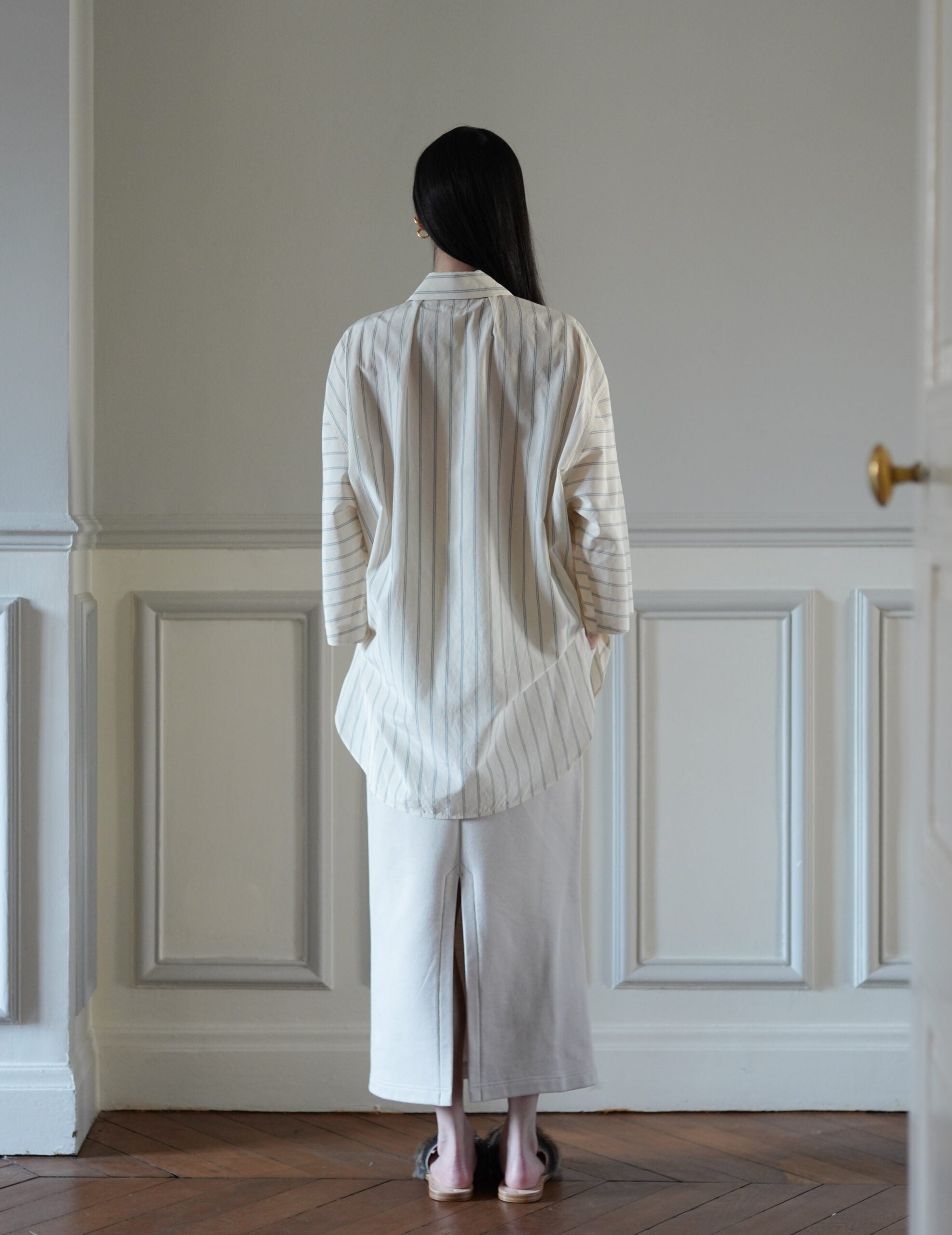 3/4 Sleeve Shirt・Ivory White