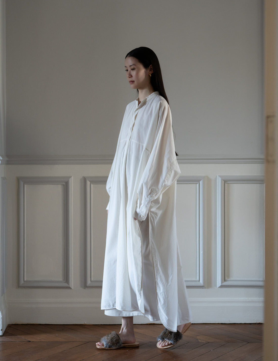 AO DAÏ Long B/C Shirt・White