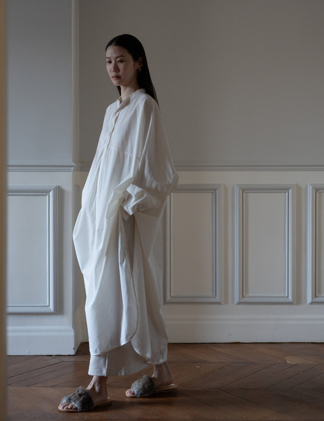 AO DAÏ Long B/C Shirt・White