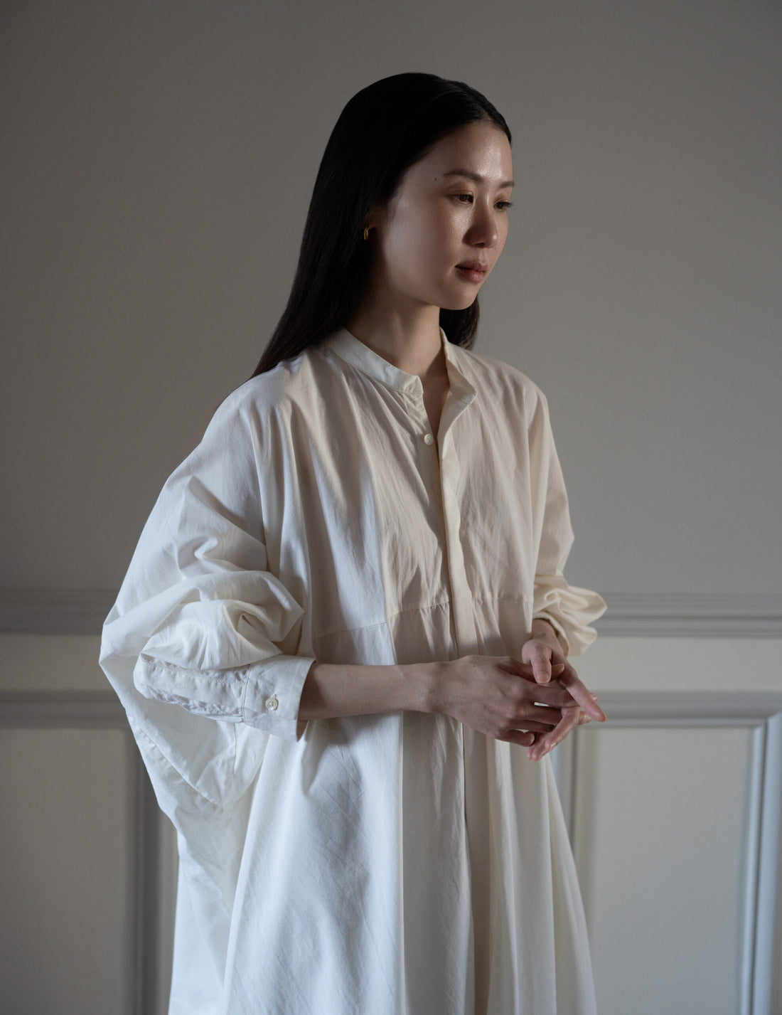 AO DAÏ Long B/C Shirt・White