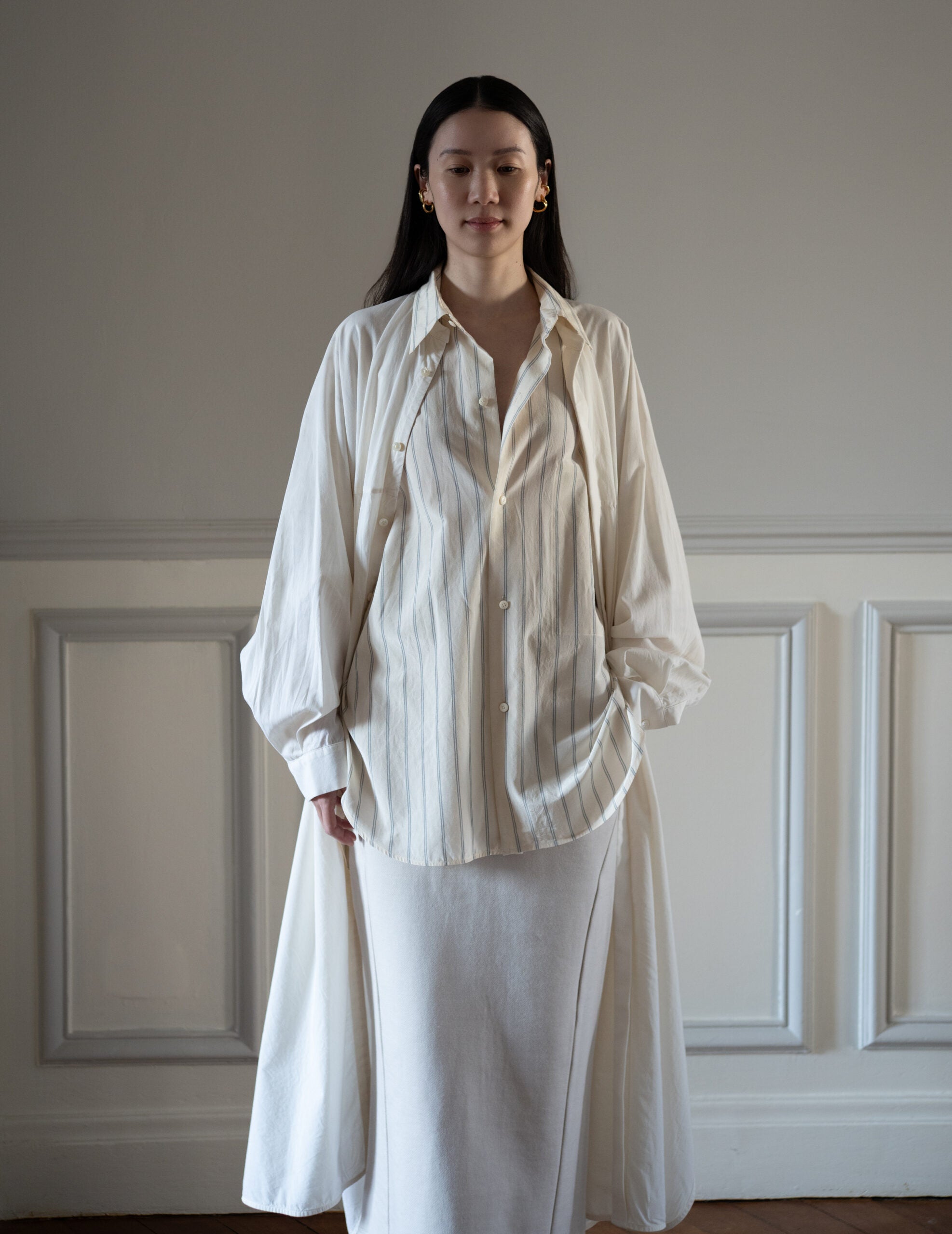 AO DAÏ Long B/C Shirt・White