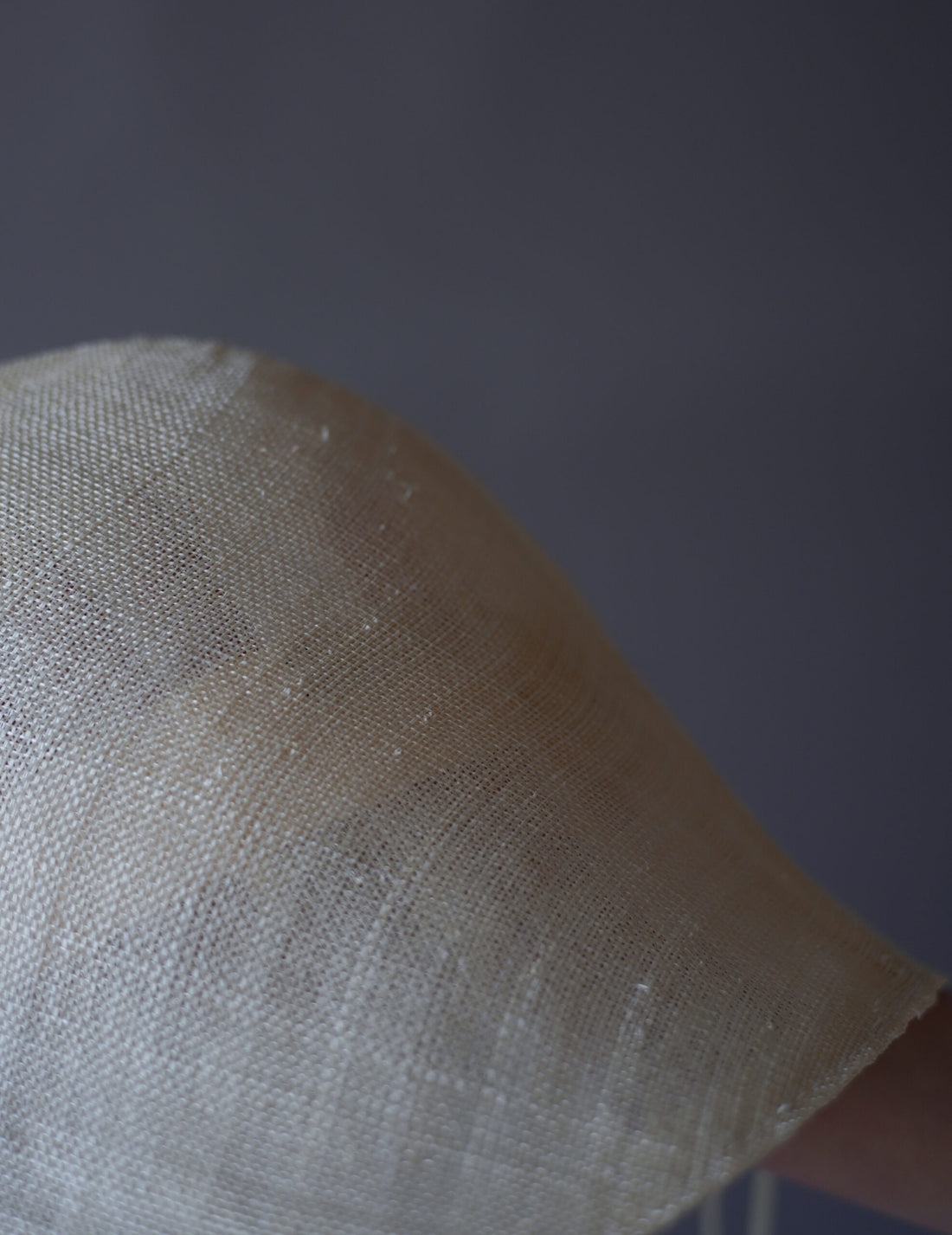 Sinamay 編織鐘形帽・米白色