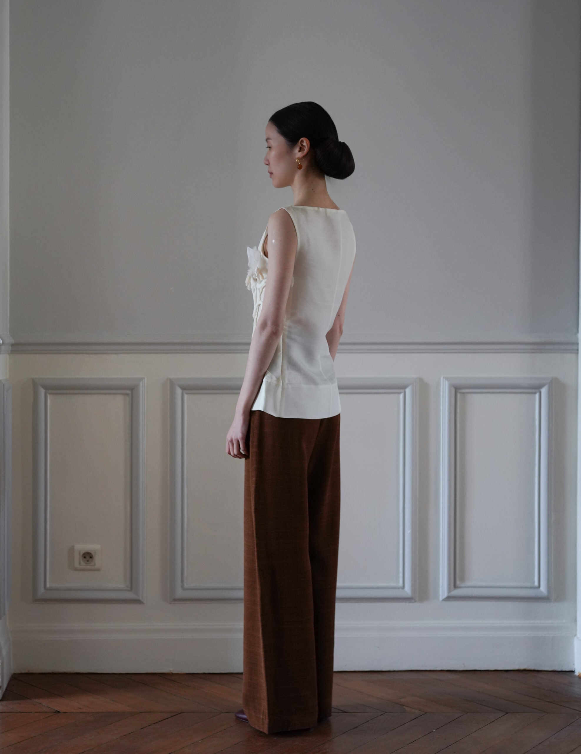 Saga 高腰直筒褲・肉桂色