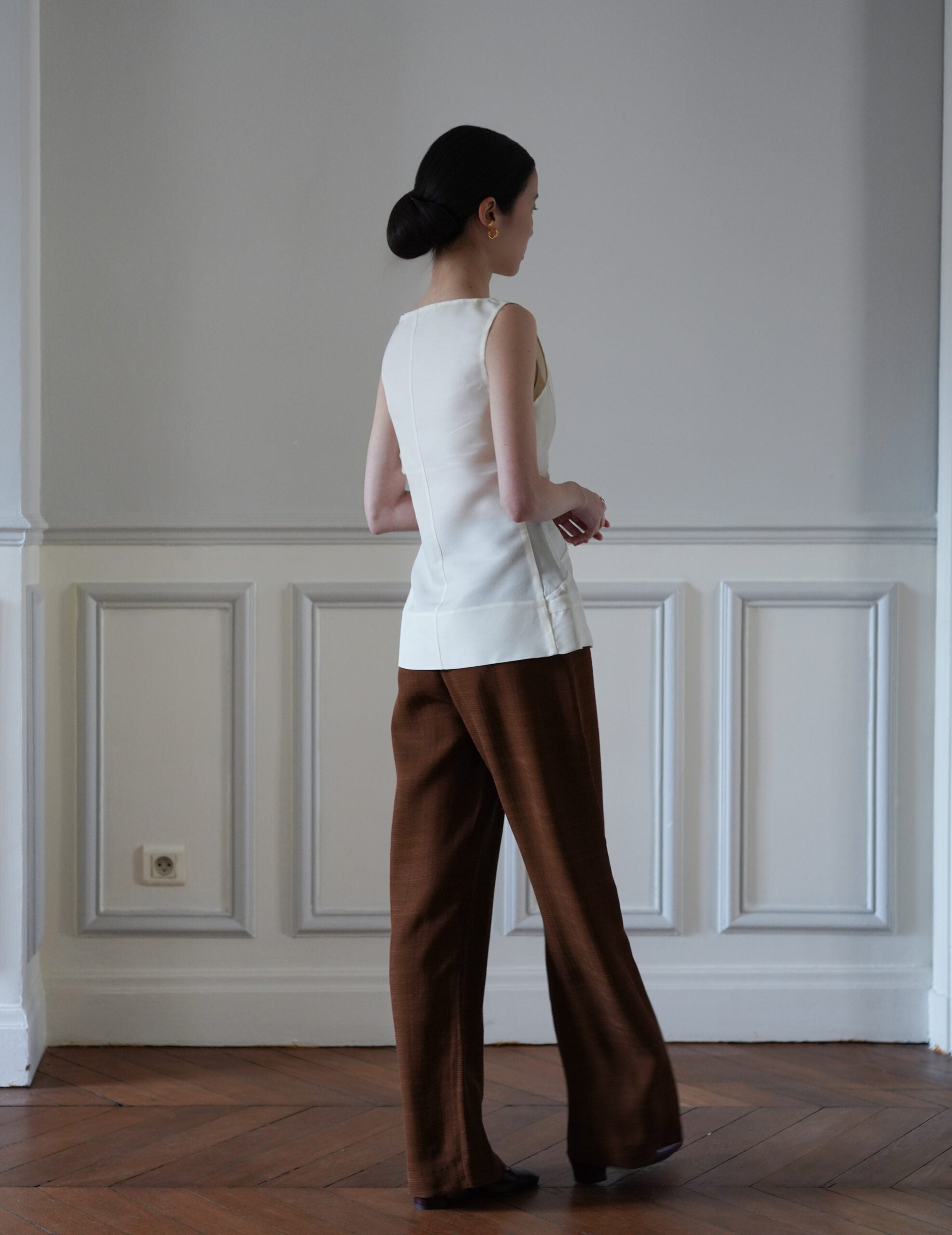 Saga 高腰直筒褲・肉桂色