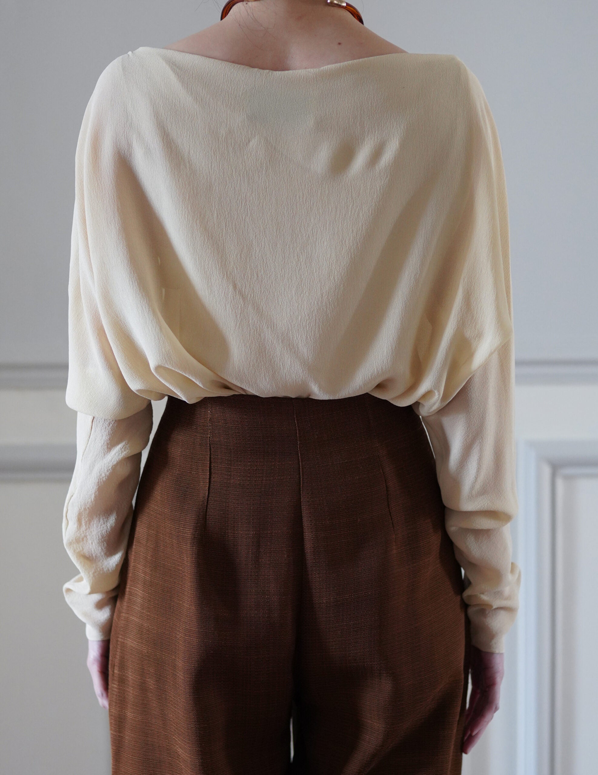 Saga 高腰直筒褲・肉桂色