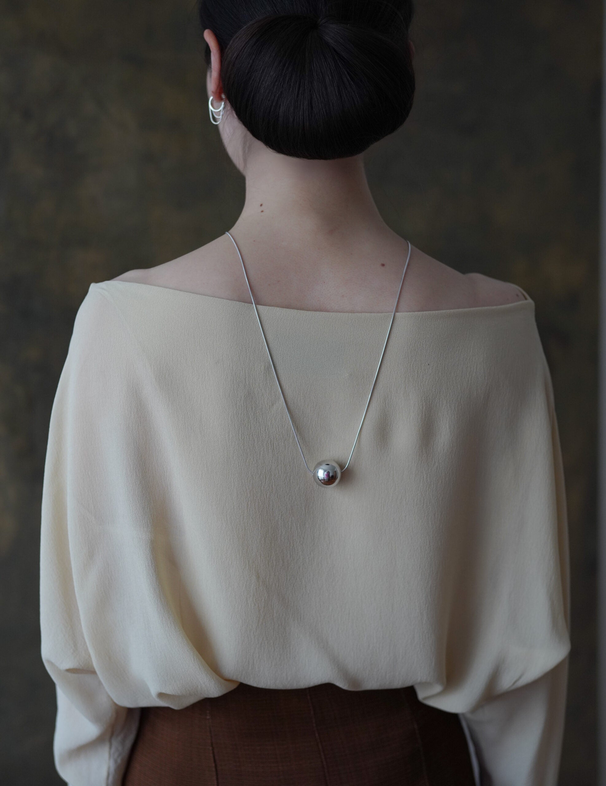 純銀圓球項鍊