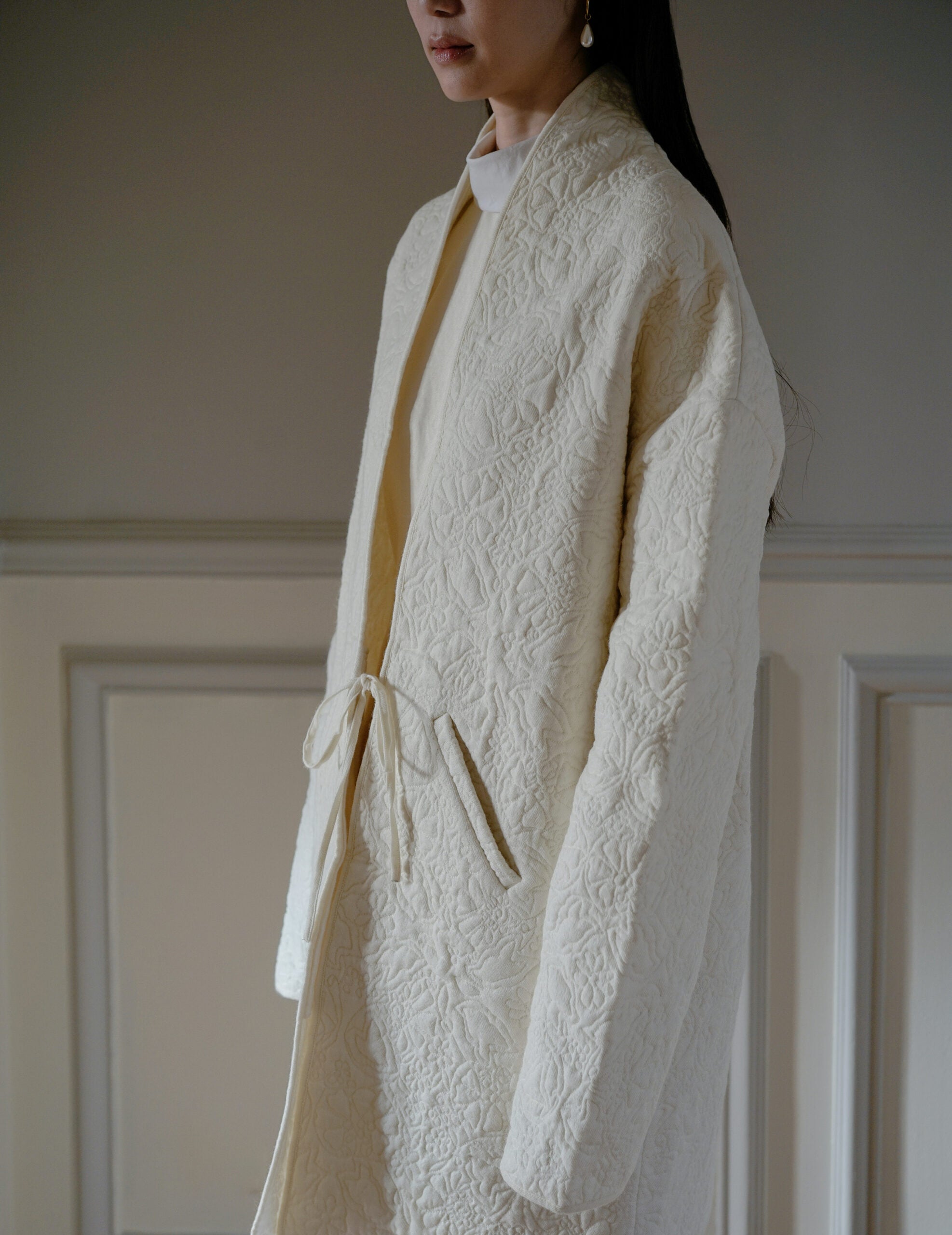 LENA Quilted Wool Jacket ・ Ivory