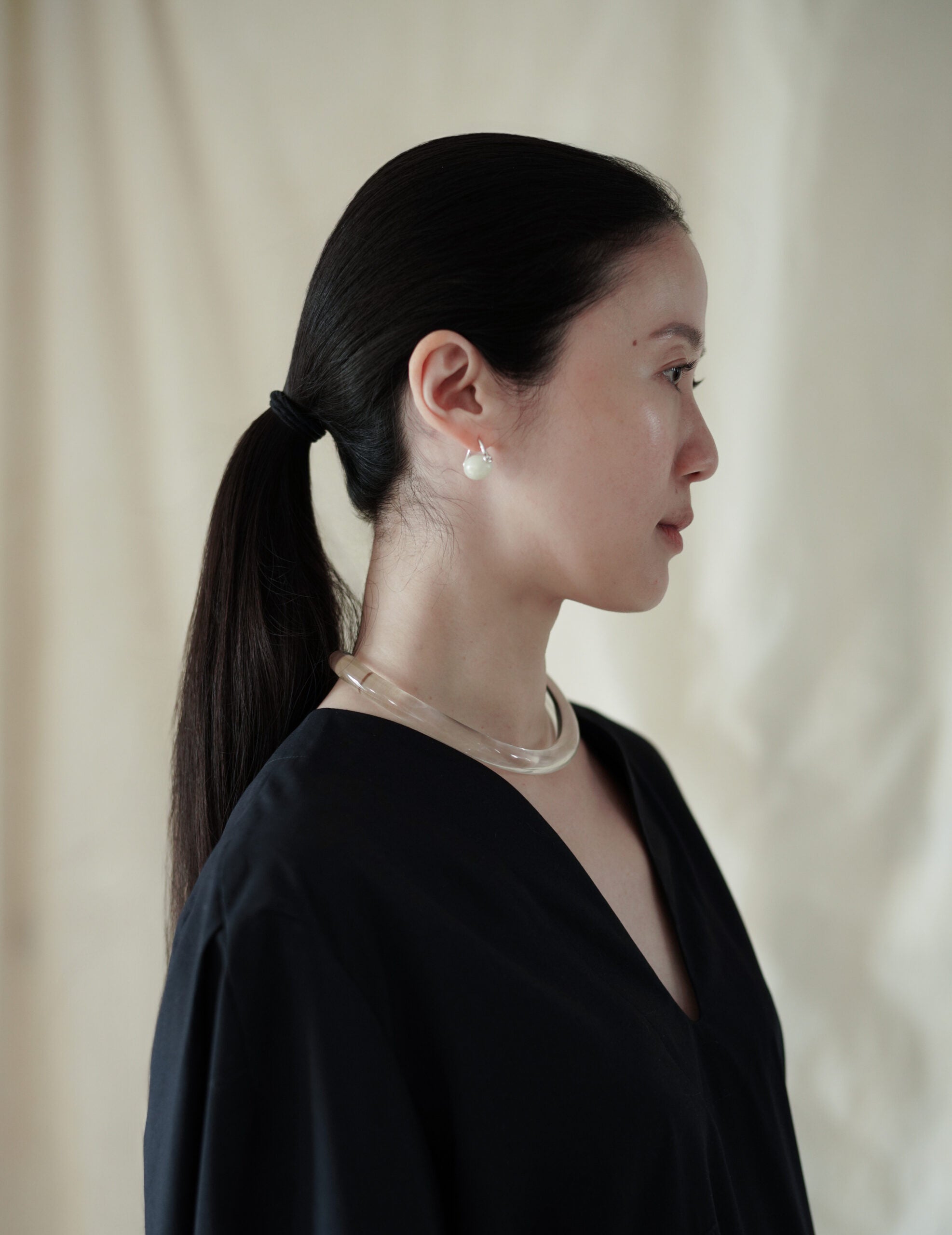 玻璃項圈・透明