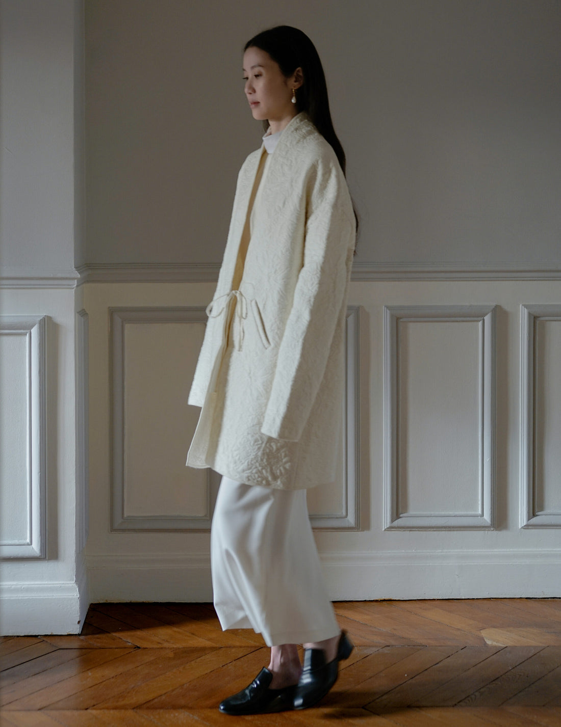 LENA Quilted Wool Jacket ・ Ivory