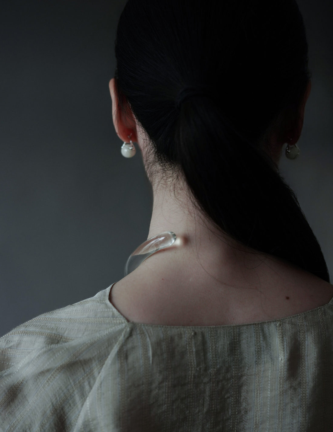 玻璃項圈・透明