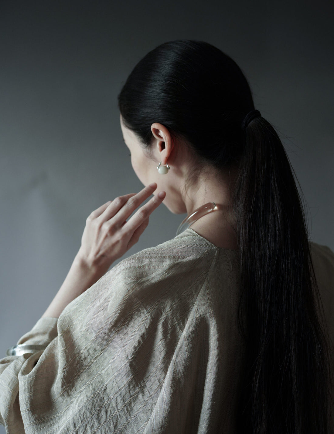 玻璃項圈・透明