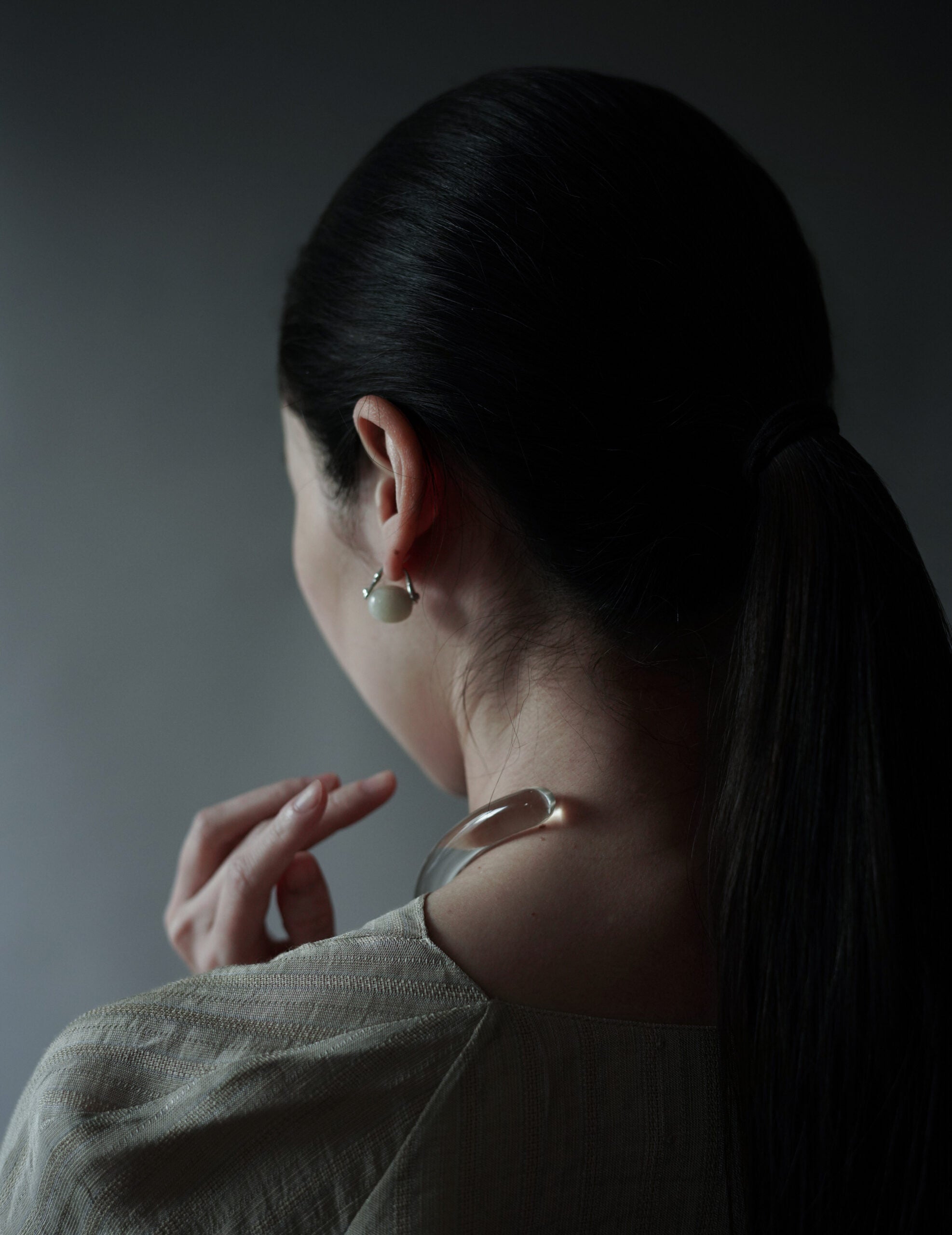 玻璃項圈・透明