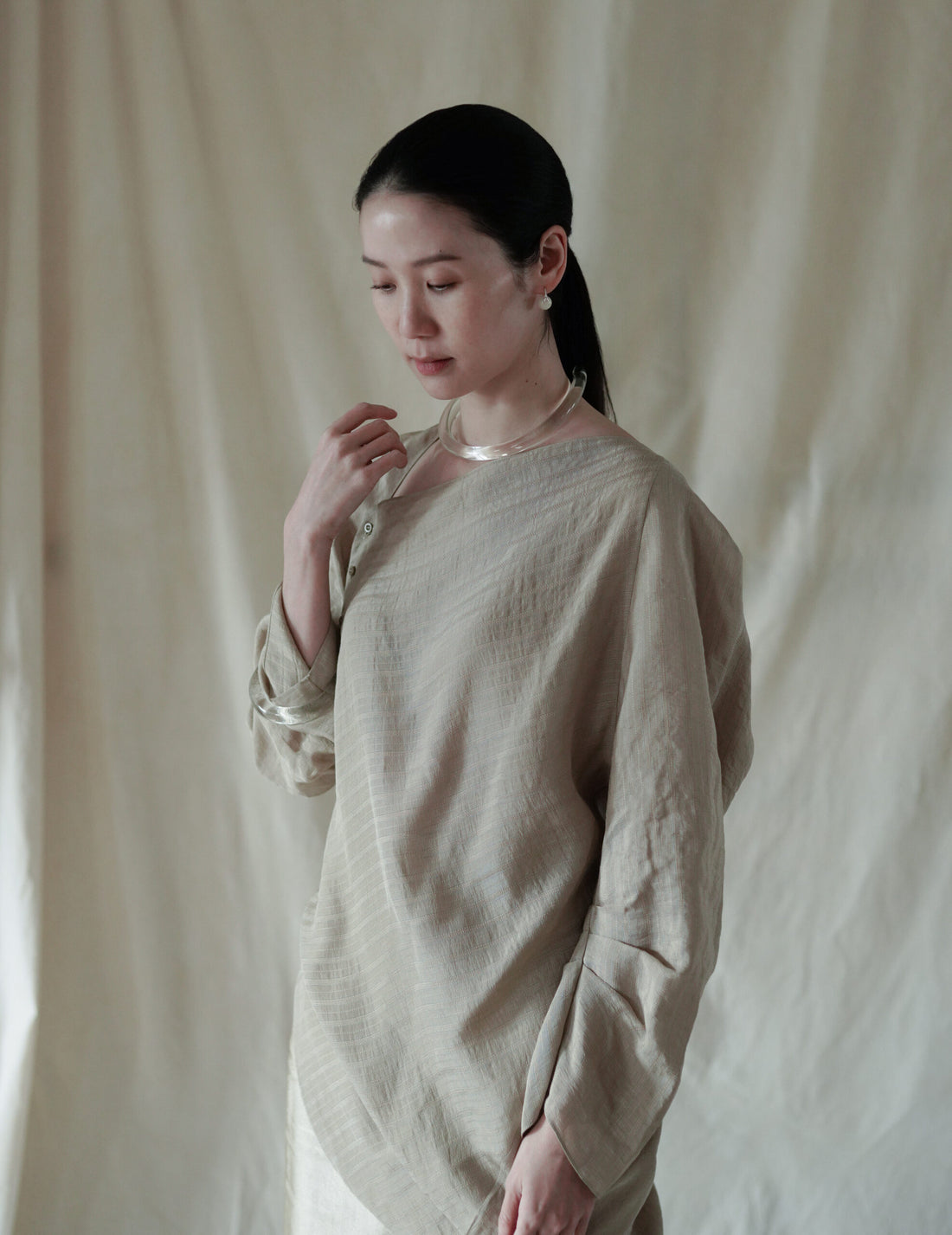 Glassy Tube Bangle・Clear