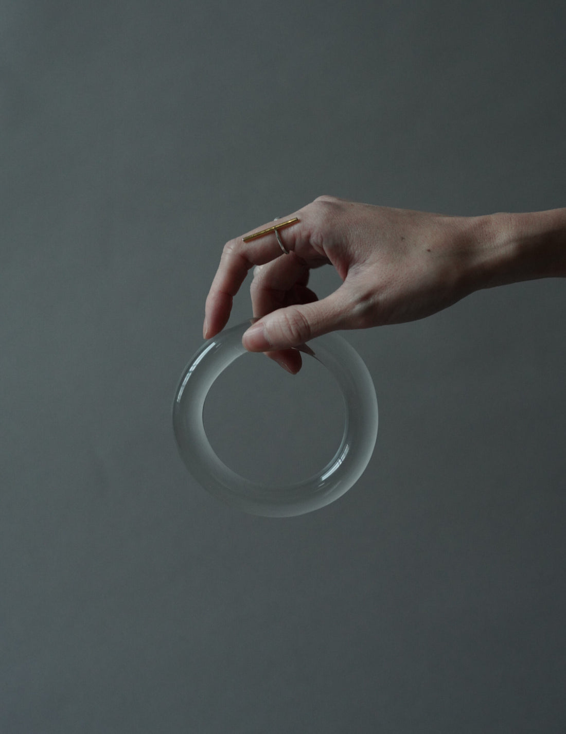 Glassy Tube Bangle・Clear