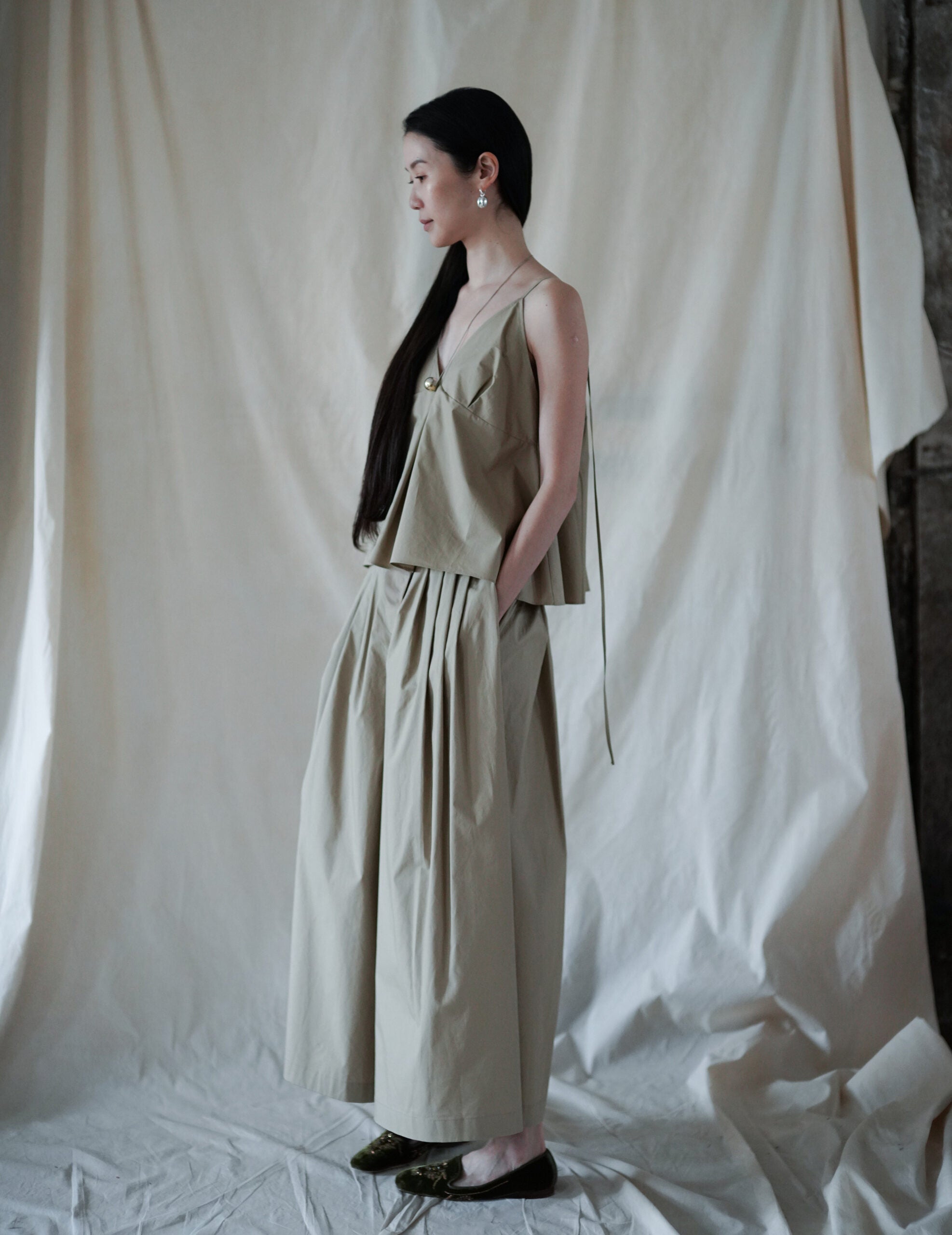 Cotton Culotte Pants・Beige