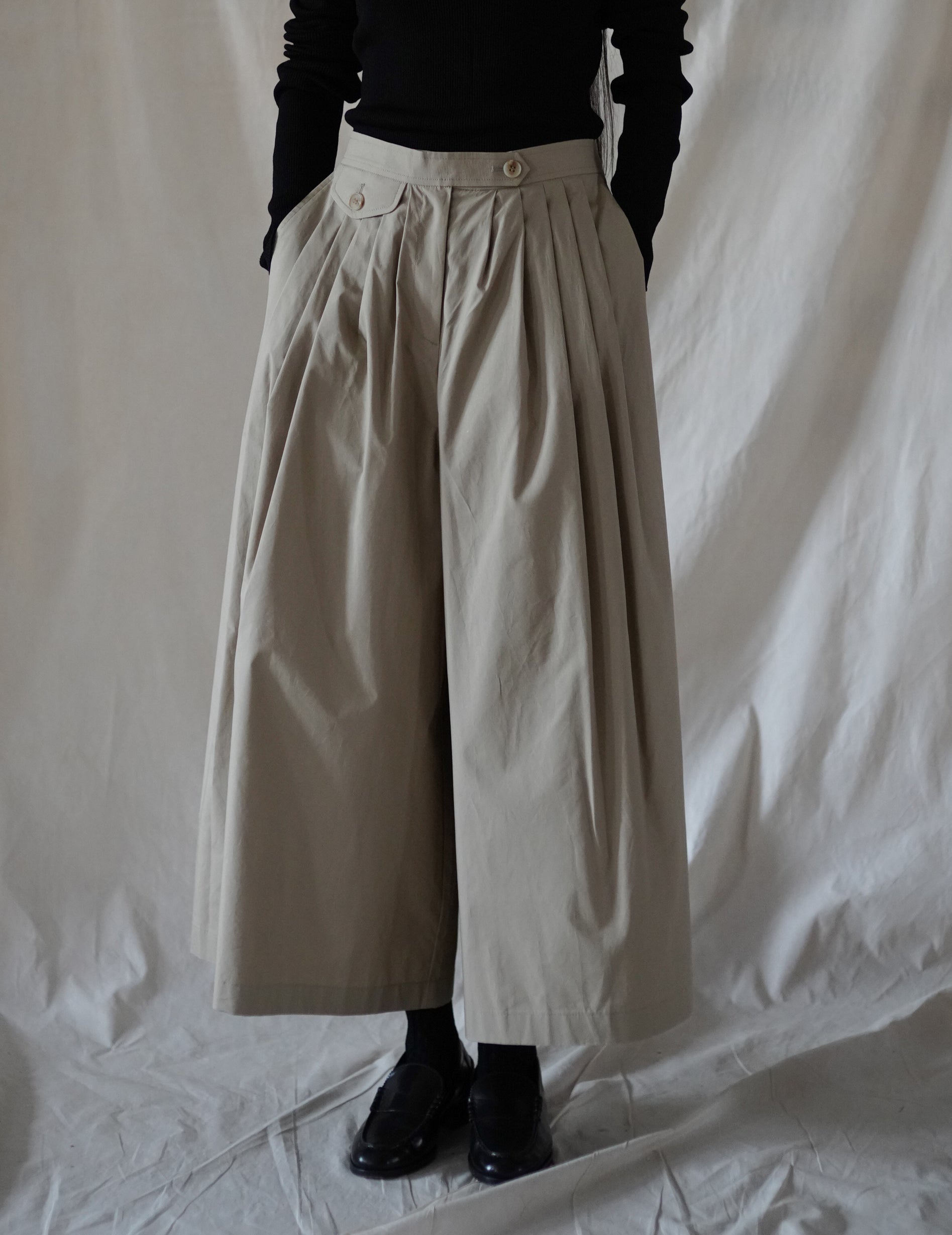 Cotton Culotte Pants・Beige