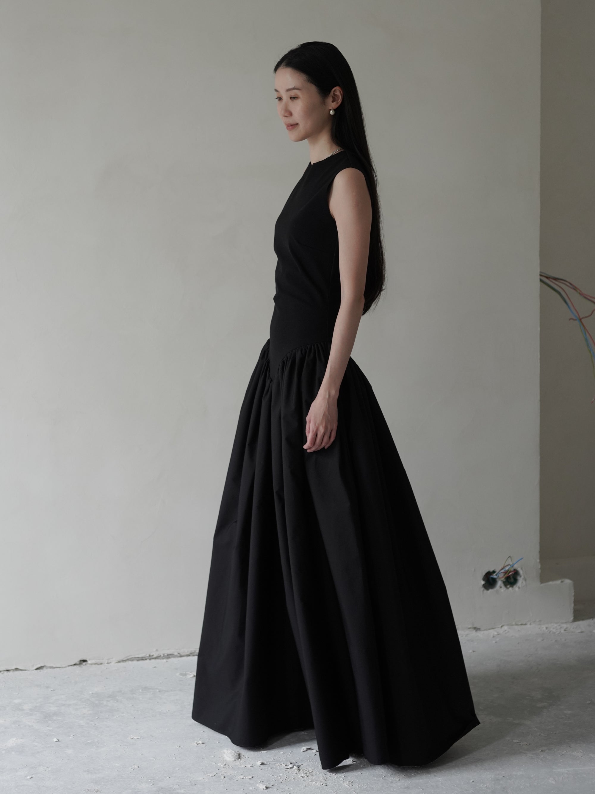Puffed Dress・Black