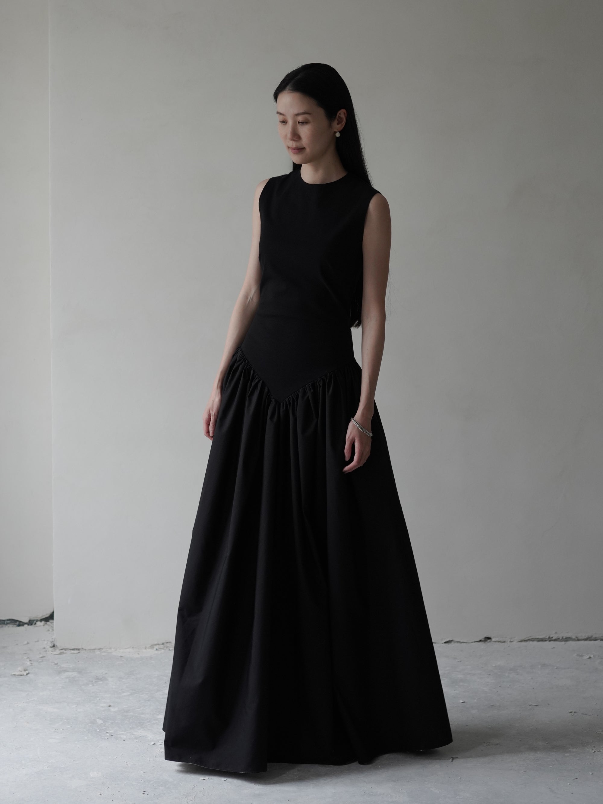 Puffed Dress・Black