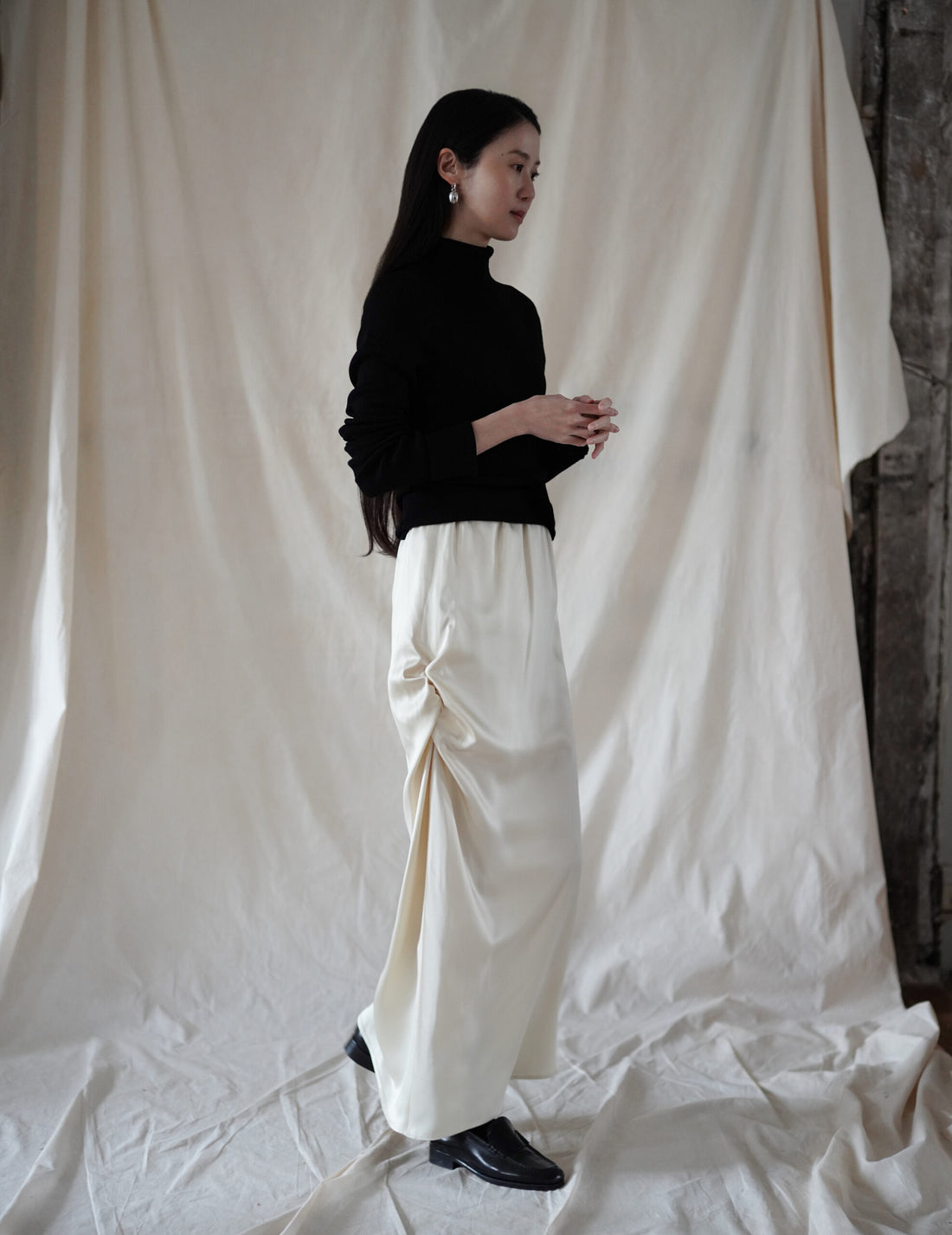 Drape Skirt・Cream